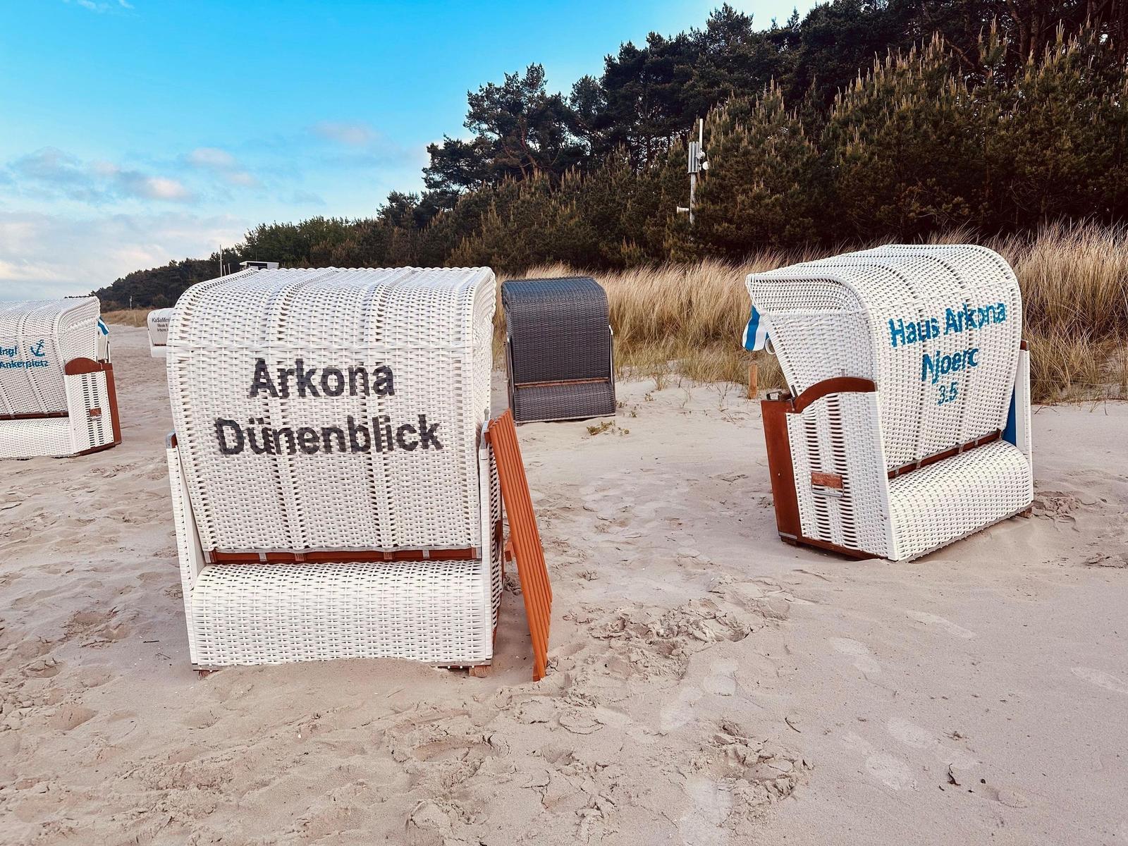 Strandkorb am Strand