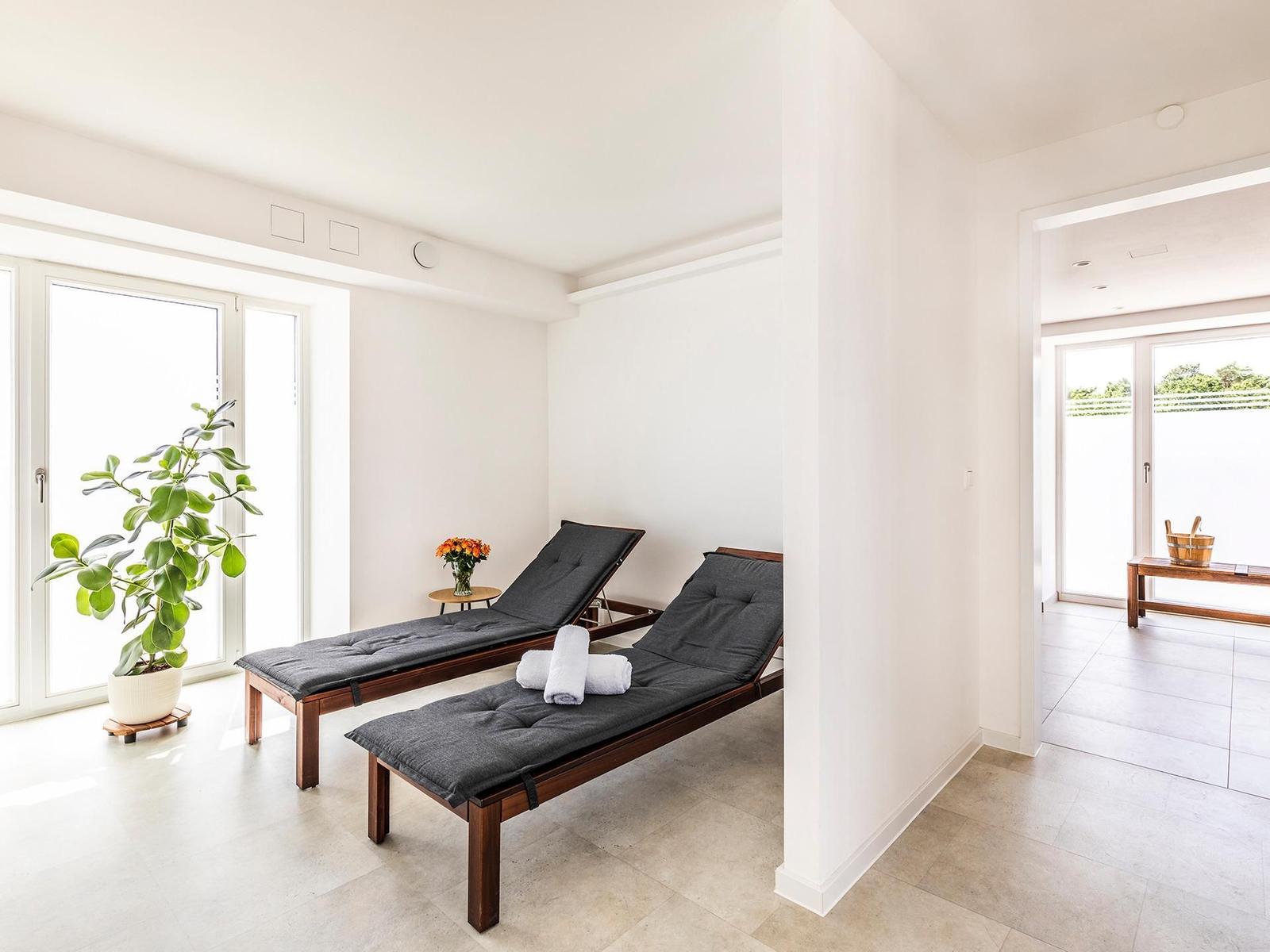 Gemeinschafssauna: Sky-Sauna 5.OG (mit dazu gehöriger Rooftop-Terrasse)