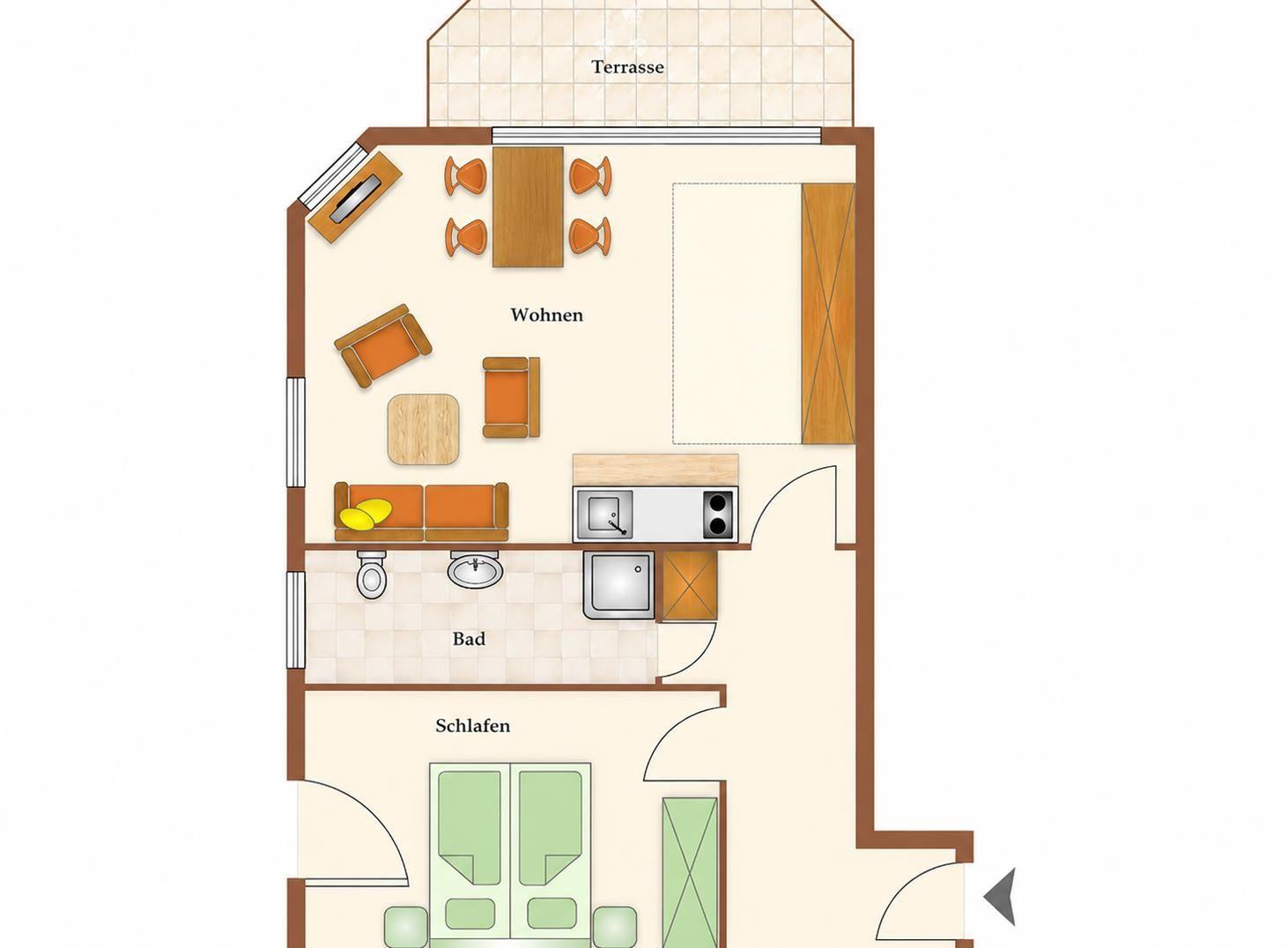 Haus Dünenglück, Dünenweg 23, Whg.14, Erdgeschoss, Cuxhaven- Duhnen