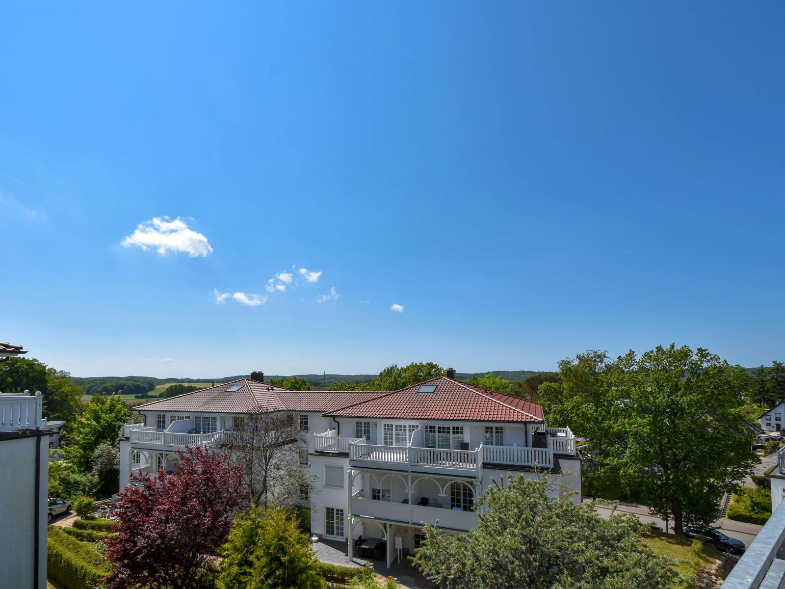 Blick vom Balkon über Binz