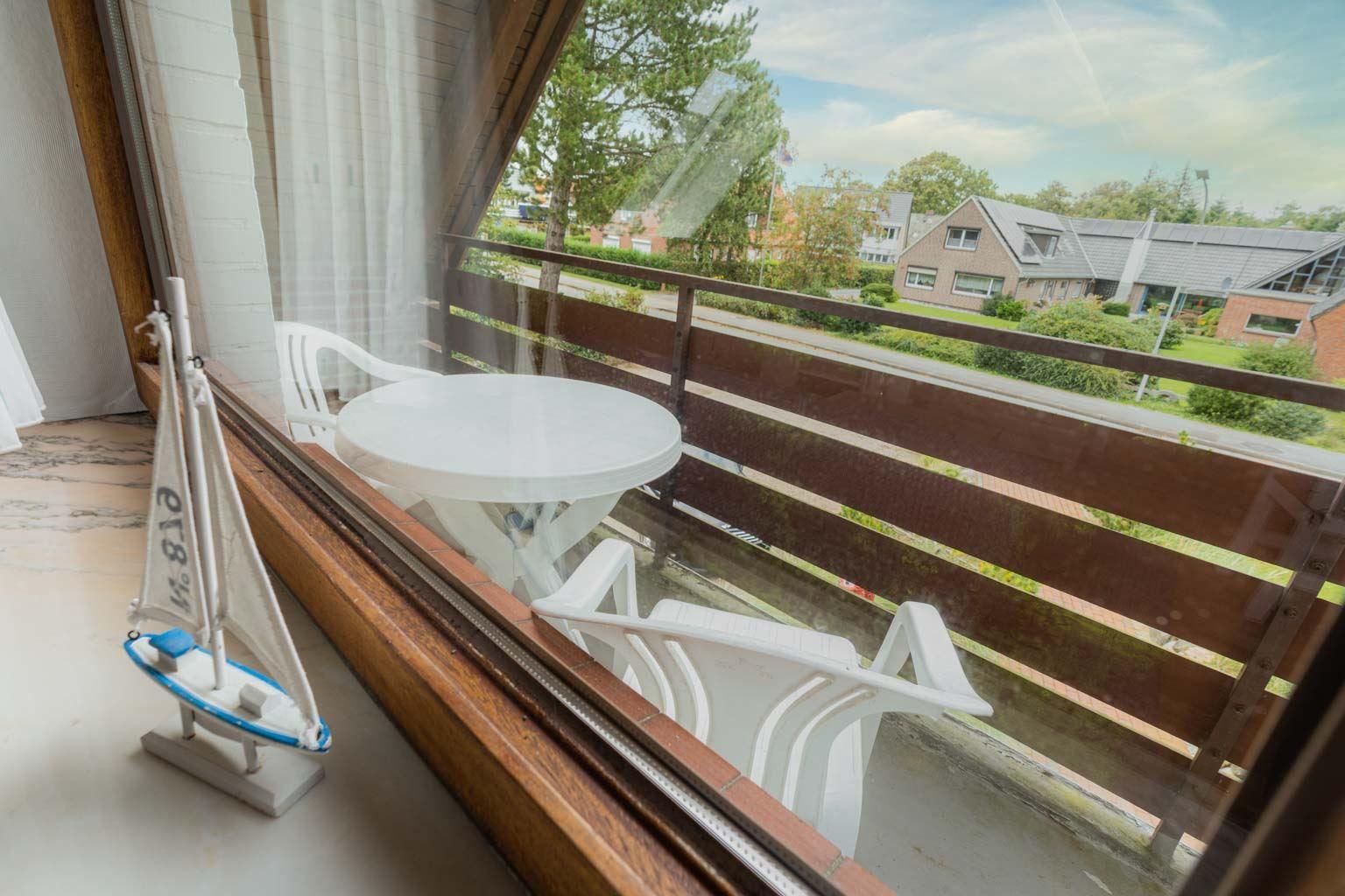 Blick auf den Balkon...