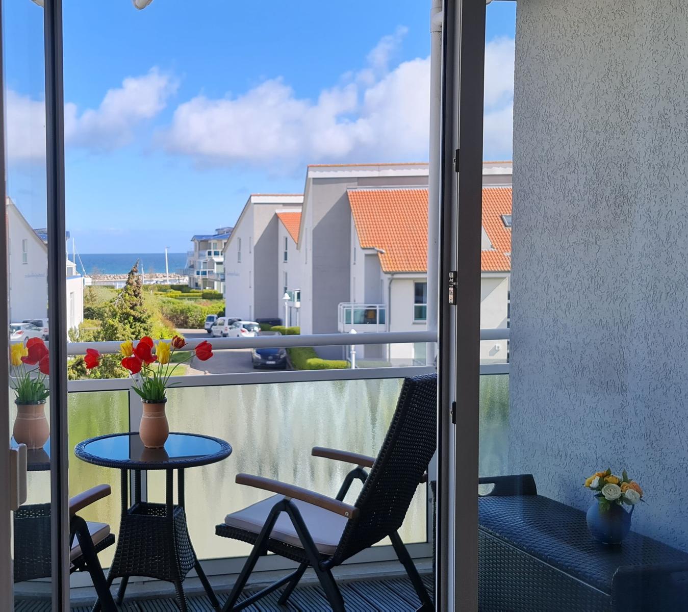 Balkon mit Meeresblick