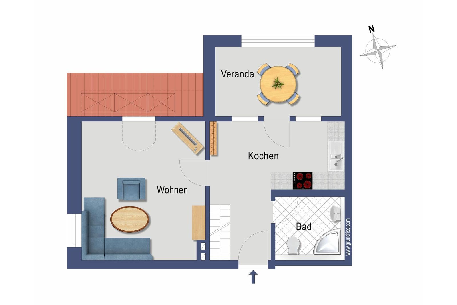 Holiday apartment with DTV certification and four stars. Located in Ahlbeck.