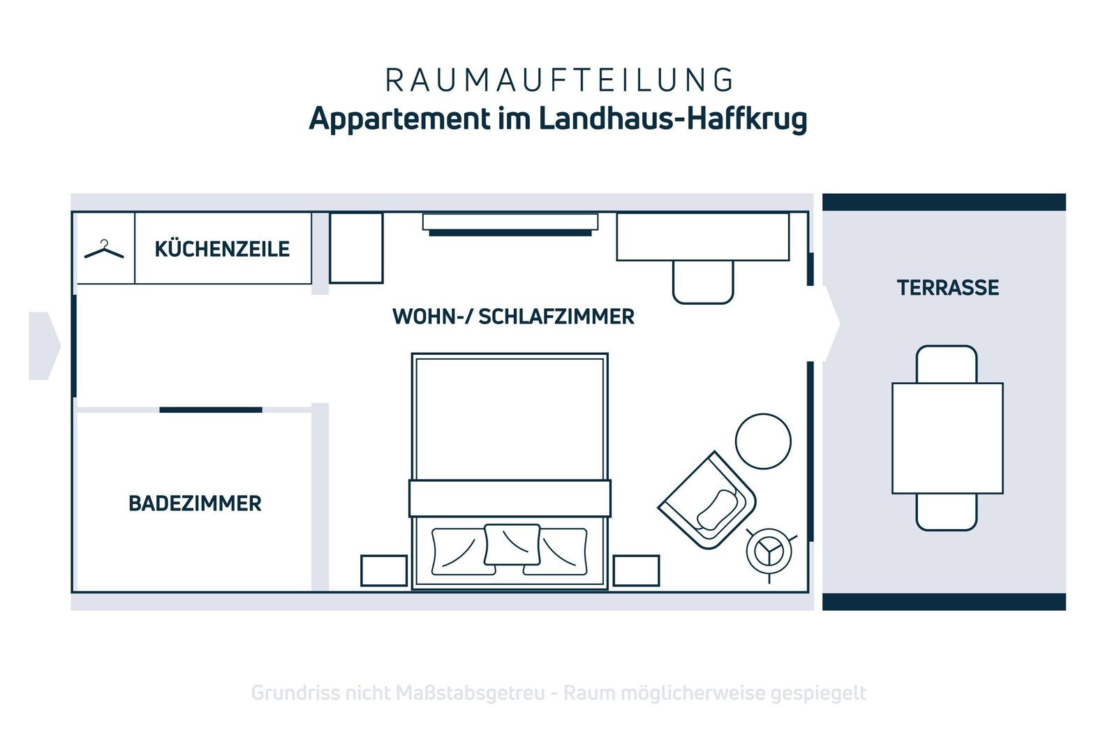 Ansicht Appartements 1-4 mit Gartenblick