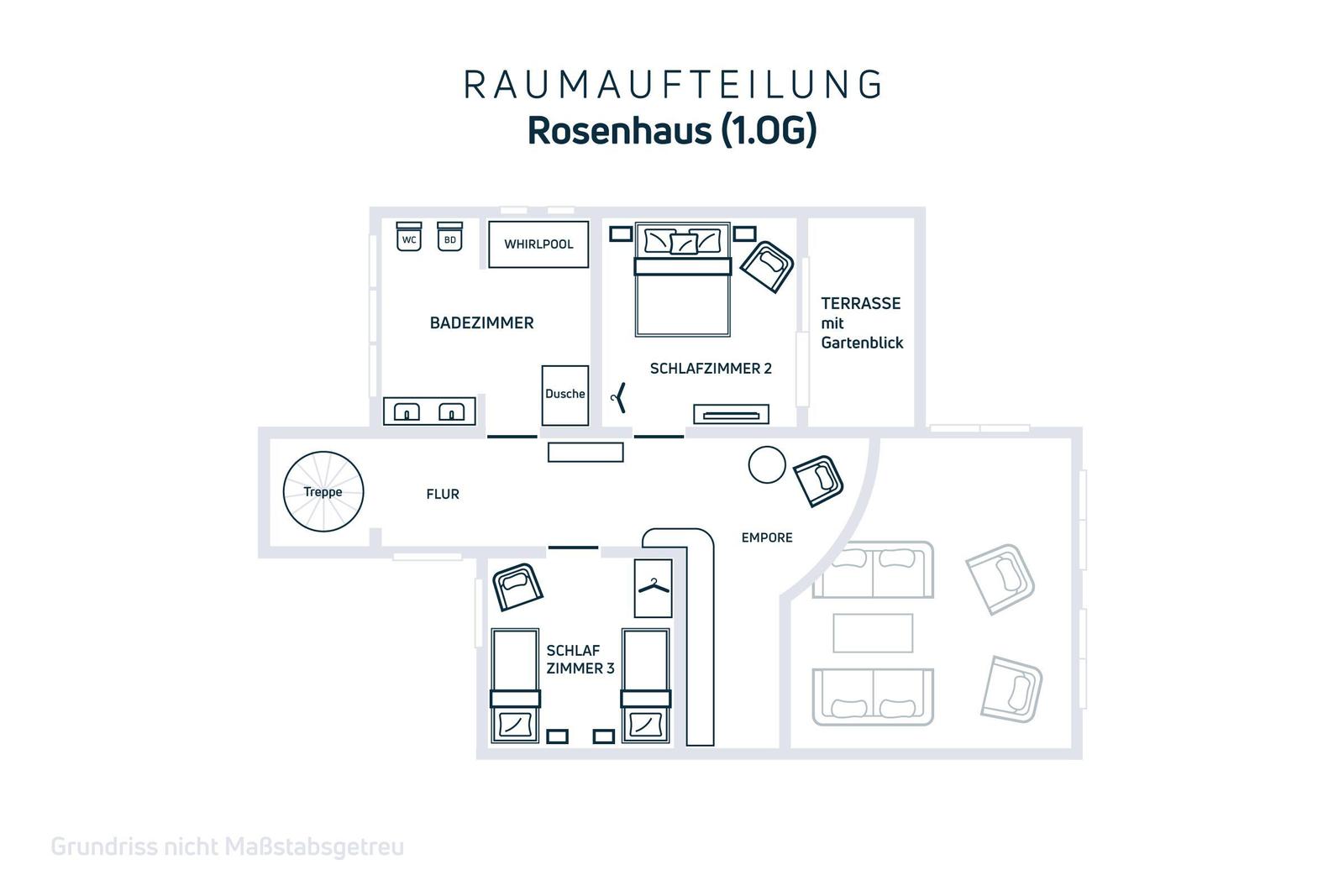 Bett mit Nachttisch