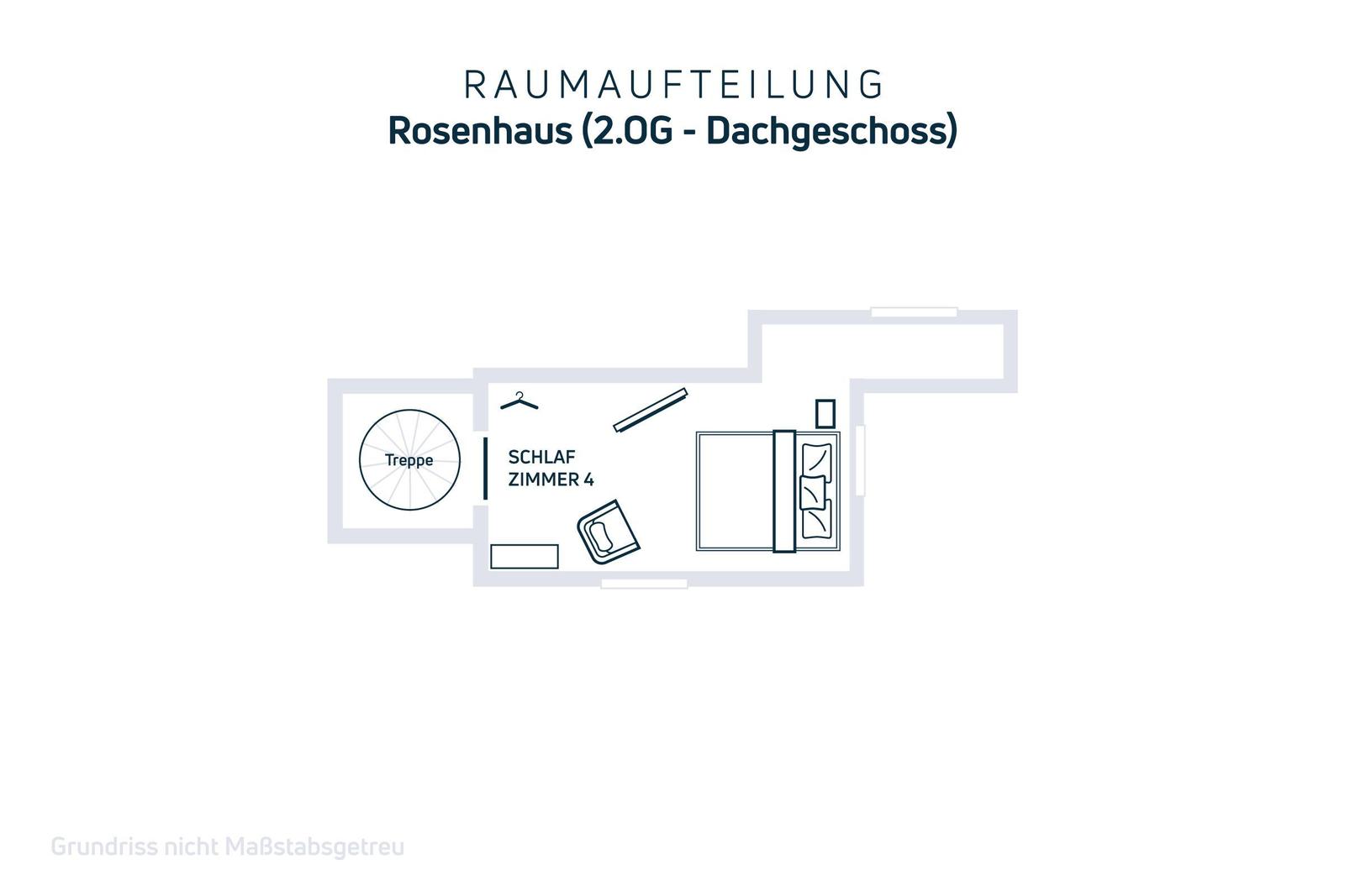 Wohnzimmer mit Sofa, Fernseher und Schrank. Holzboden und Pflanze im Vordergrund.