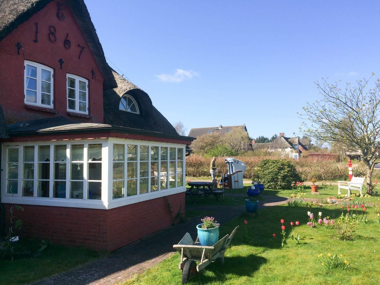 Terrasse am Hüs Sanskiin in Süddorf auf Amrum