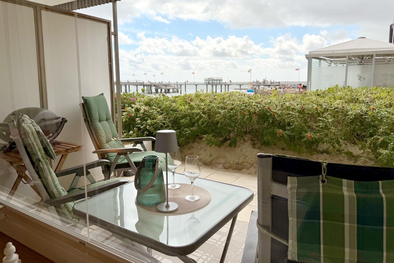 Meerblick von der Terrasse
