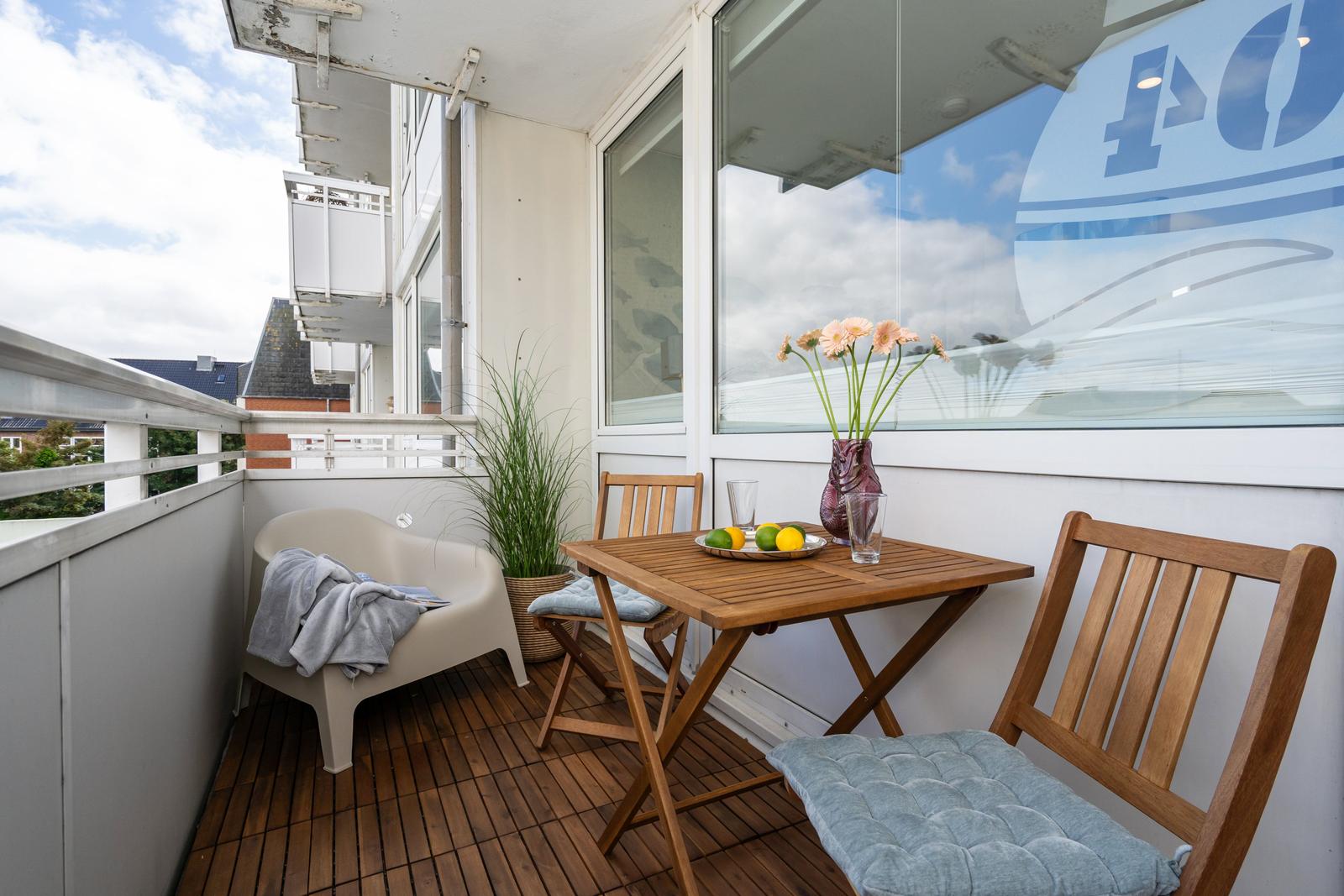Möblierter Balkon