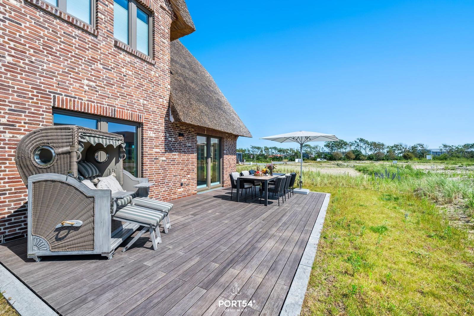 Dieses Haus verfügt über Wohn- und Essbereich, Küche, Sauna und Terrasse.