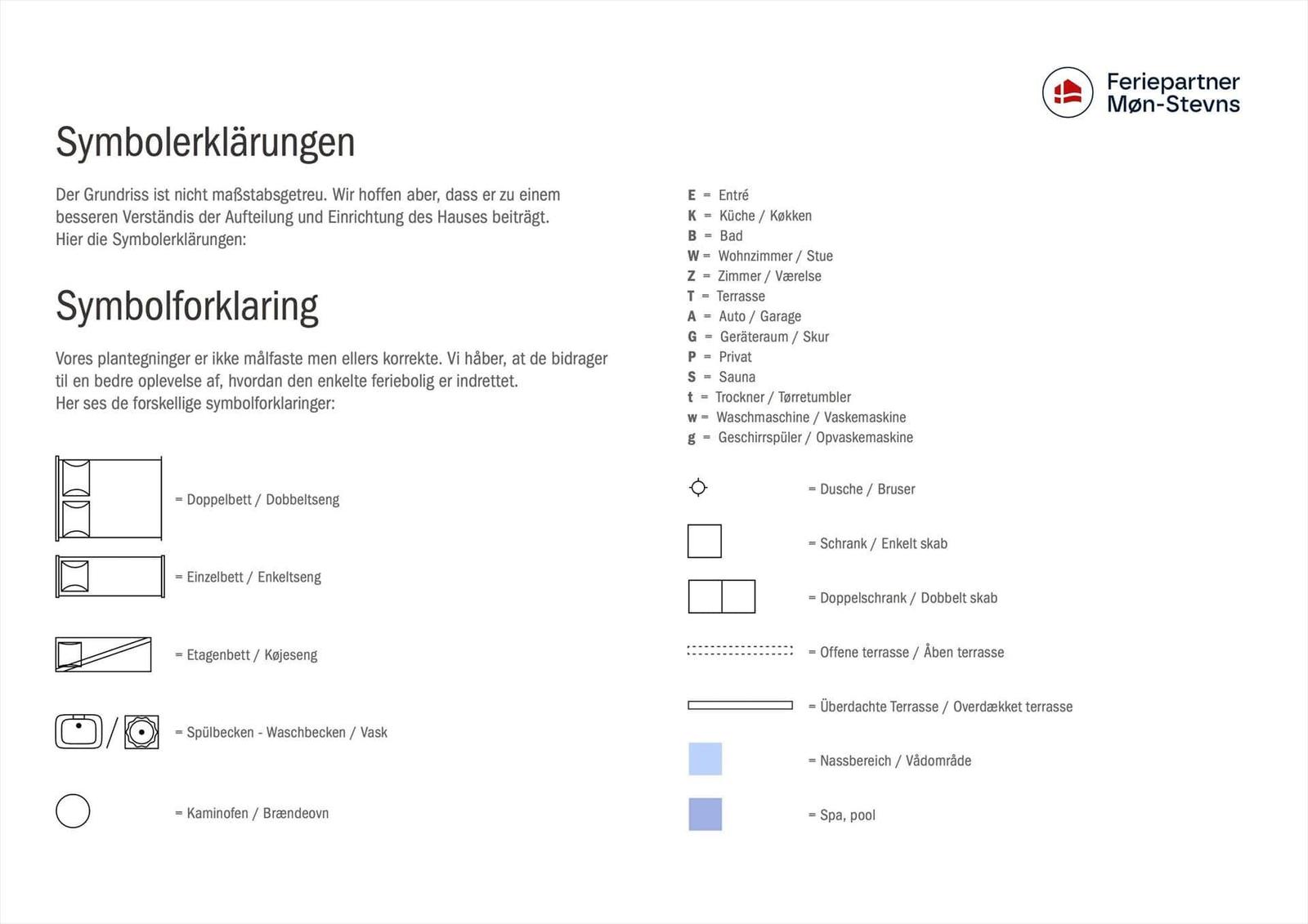 Stueplan zeigt Küche, Wohnbereich, Schlafzimmer und Bad mit Dusche.