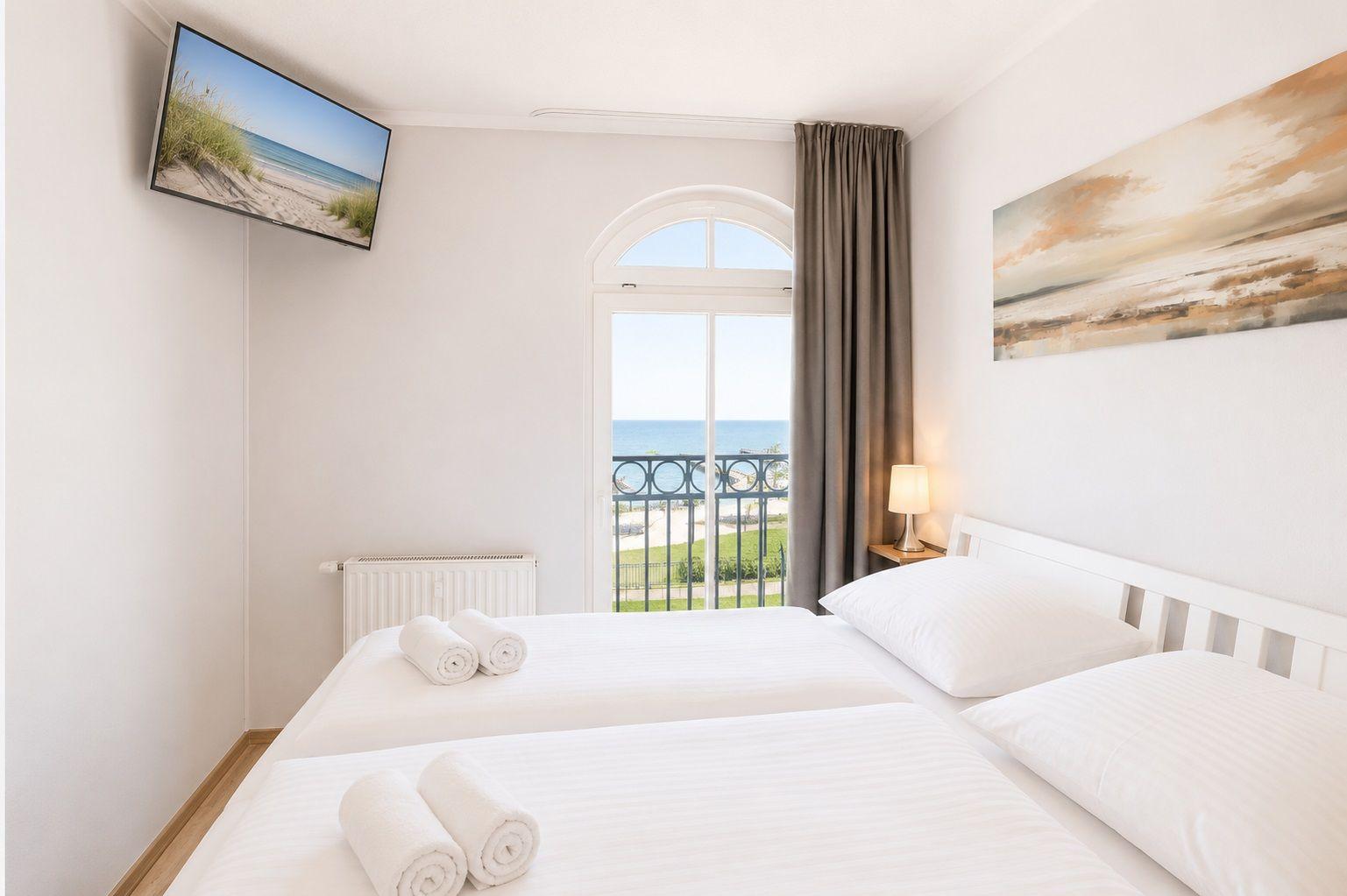 Schlafzimmer mit Meerblick