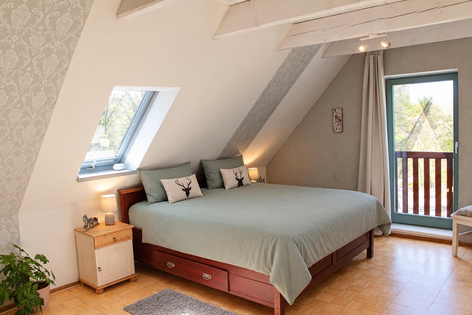 Schlafzimmer 2 mit Boxspringmatratzen