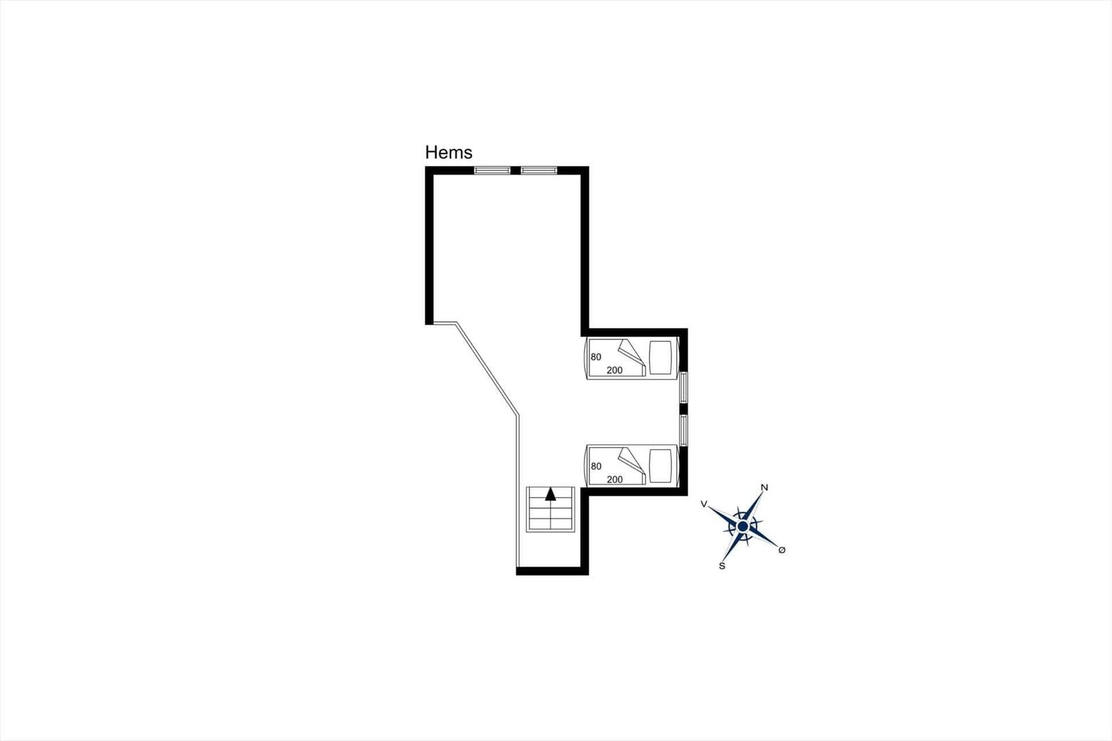 This floor plan shows the rooms and areas of the vacation home.