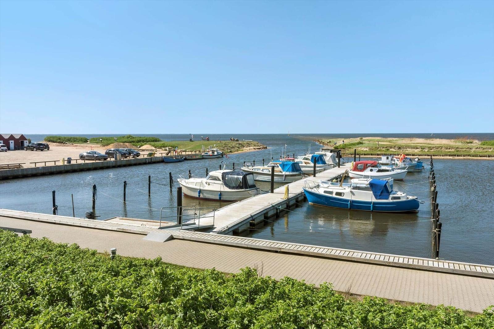 Harbor with boats and view of the water