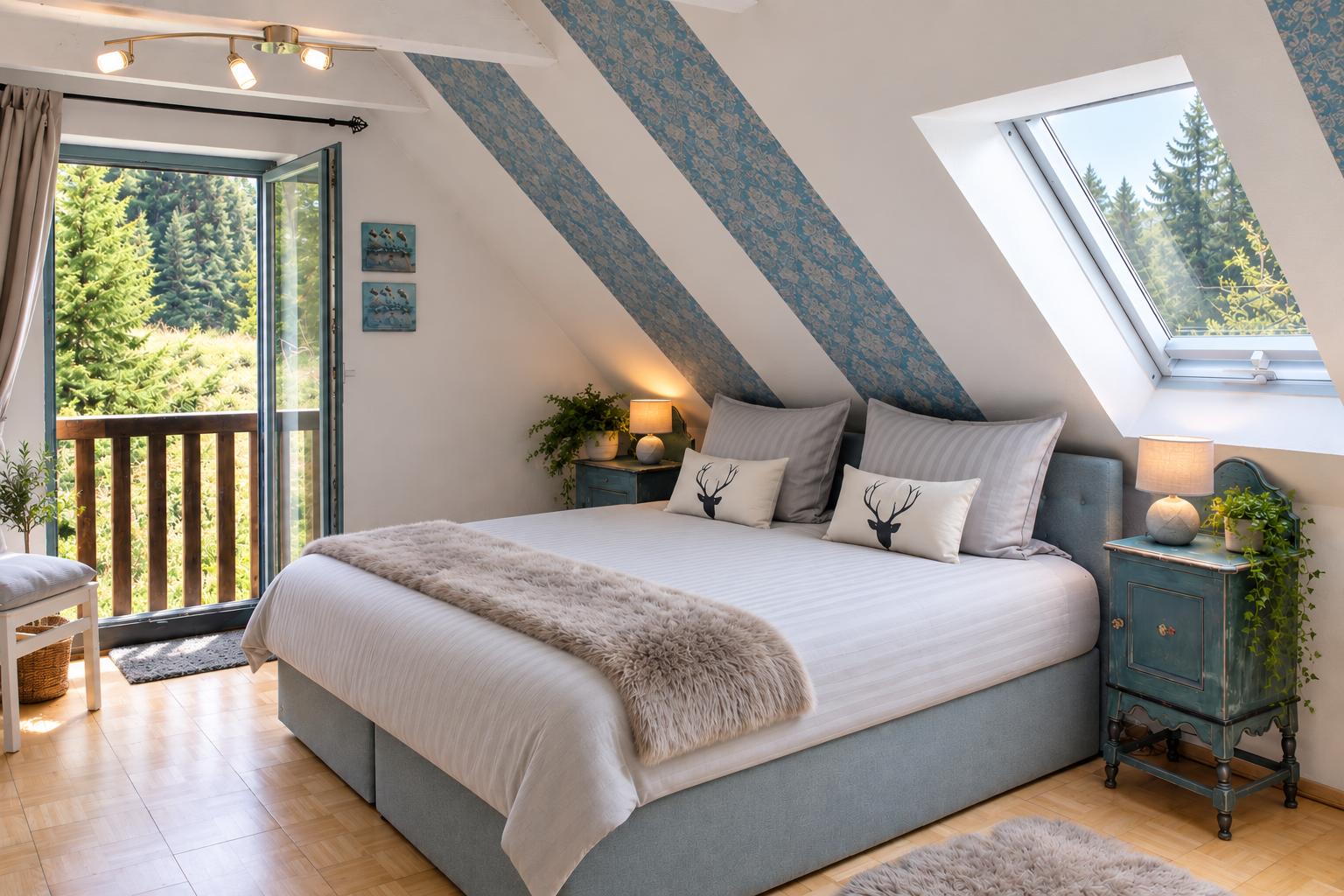 Schlafzimmer 1 Boxspringbett