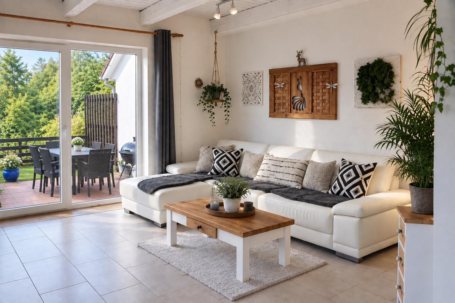 helles, offenes freundliches Wohnzimmer