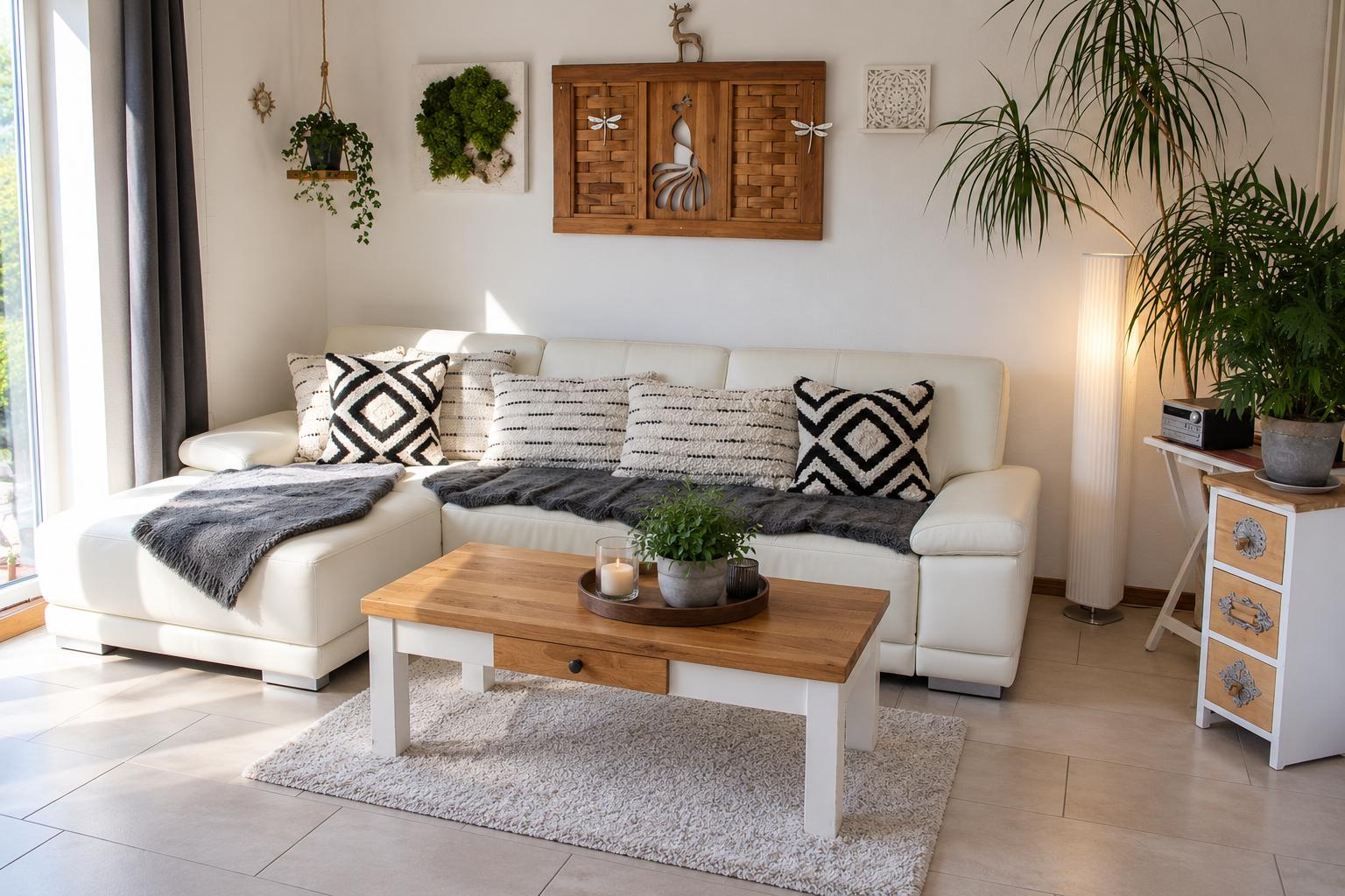 helles, offenes freundliches Wohnzimmer