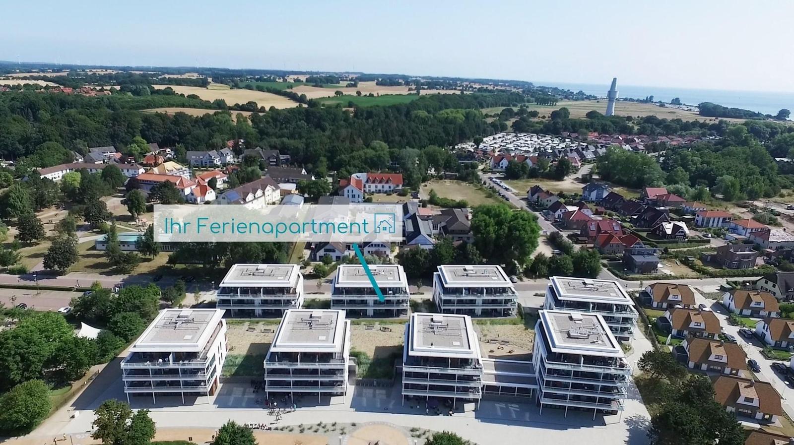 Holiday apartment in modern complex with view of forest and beach