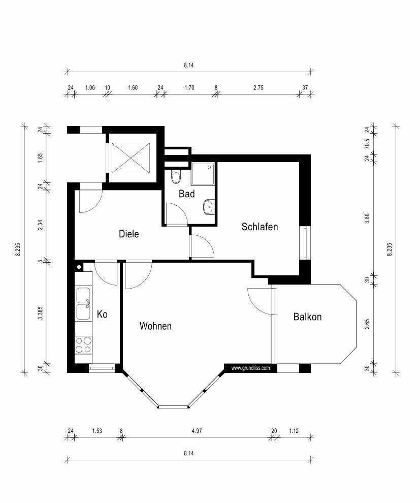 Holiday apartment with balconies and red roof tiles