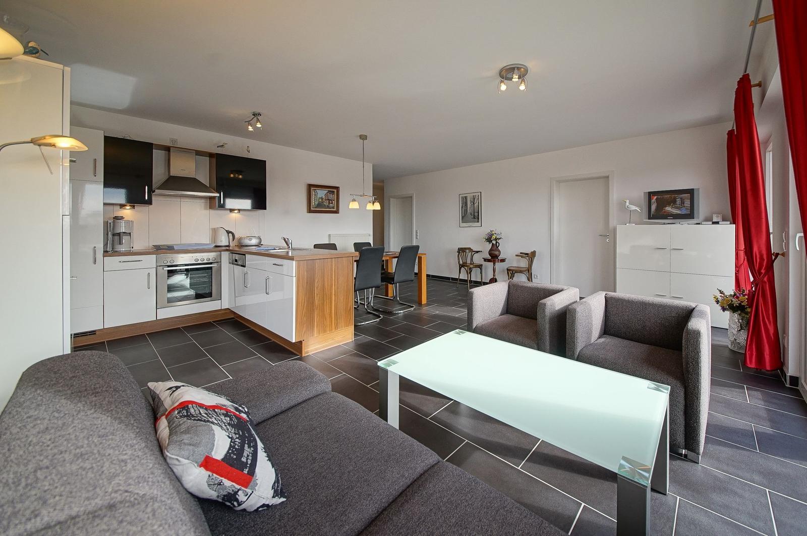 Wohn-Essbereich im sinf51-3-s, NordseeResort Friesland 51-3-S in Schillig