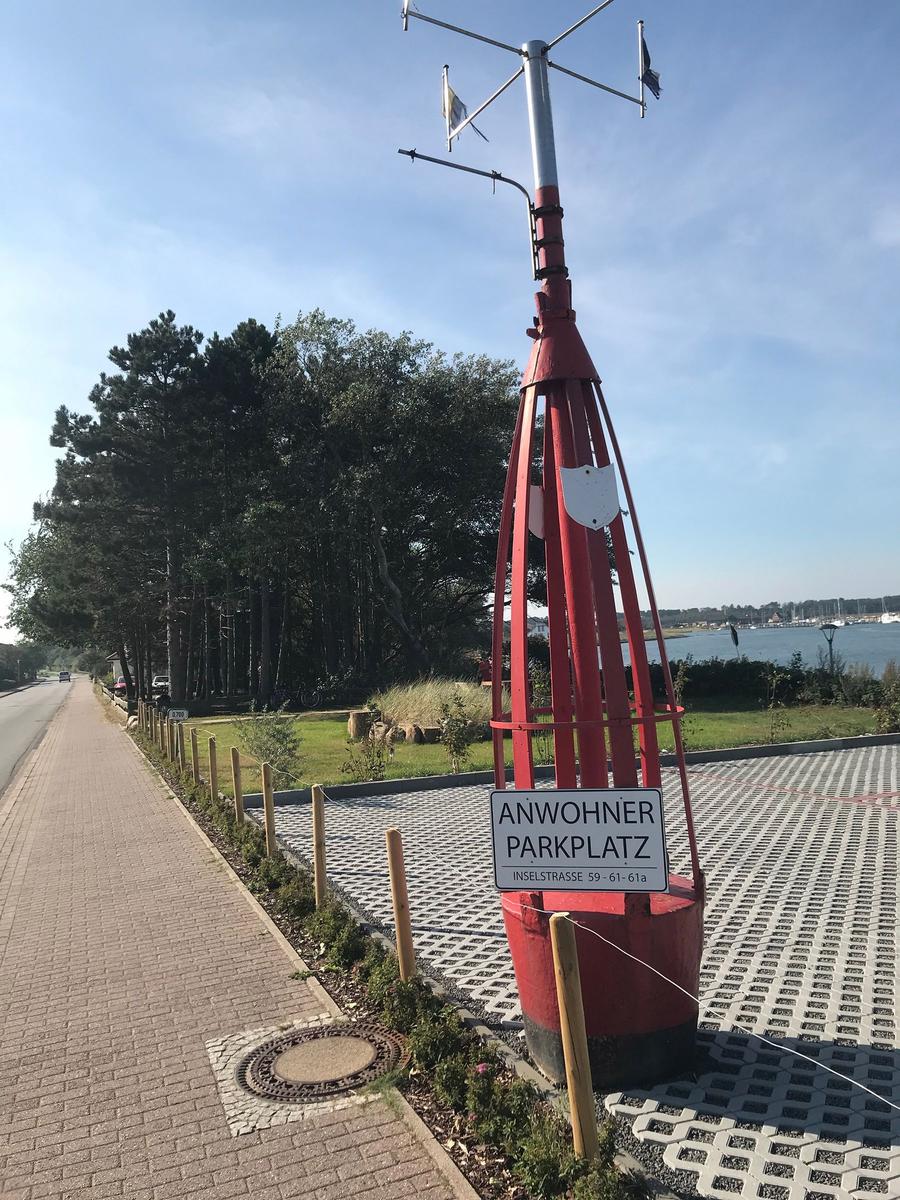 Blick vom Balkon aufs Wattenmeer bei Hochwasser