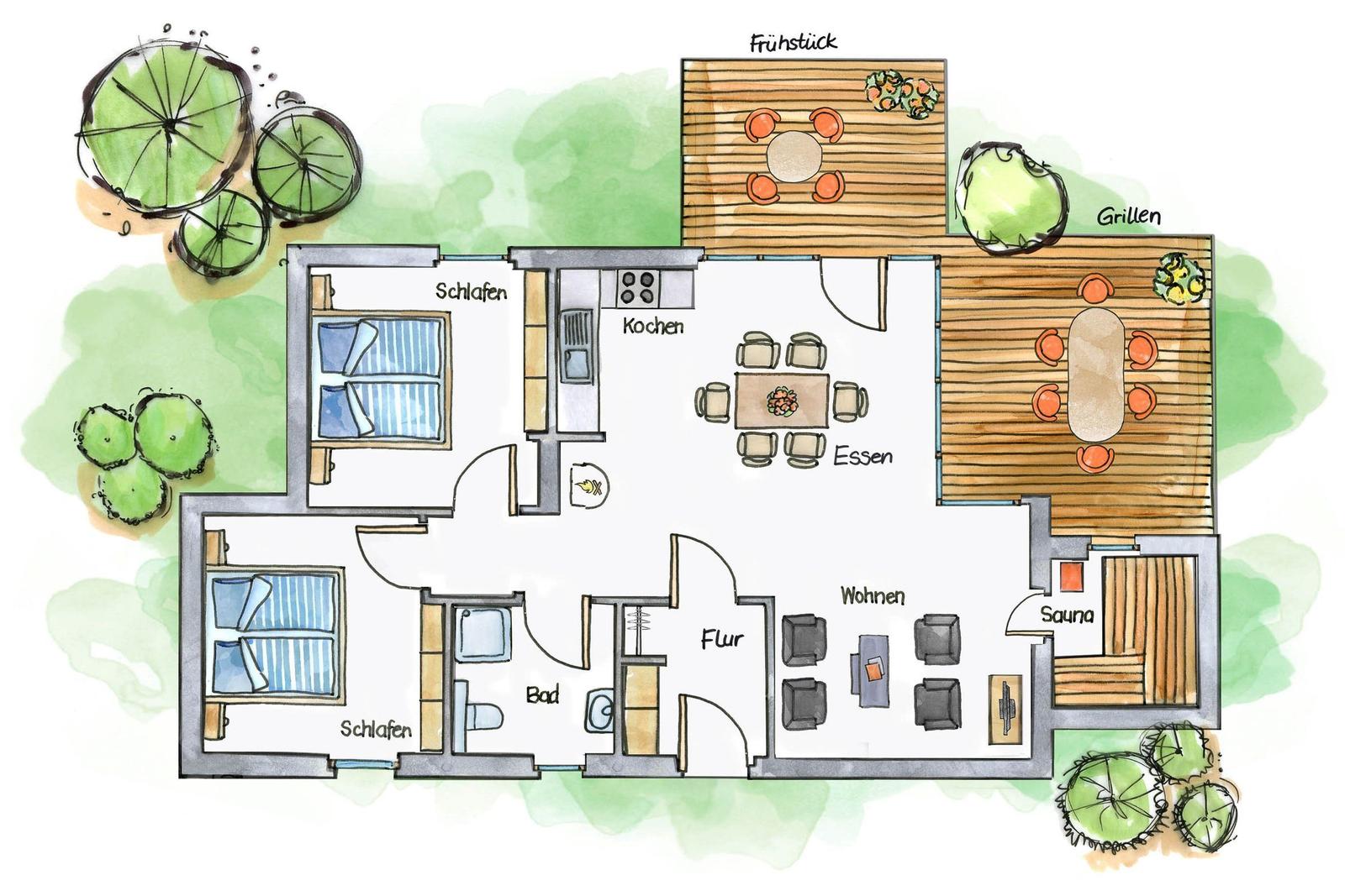 Ferienhaus unter den Eichen in Röbel
