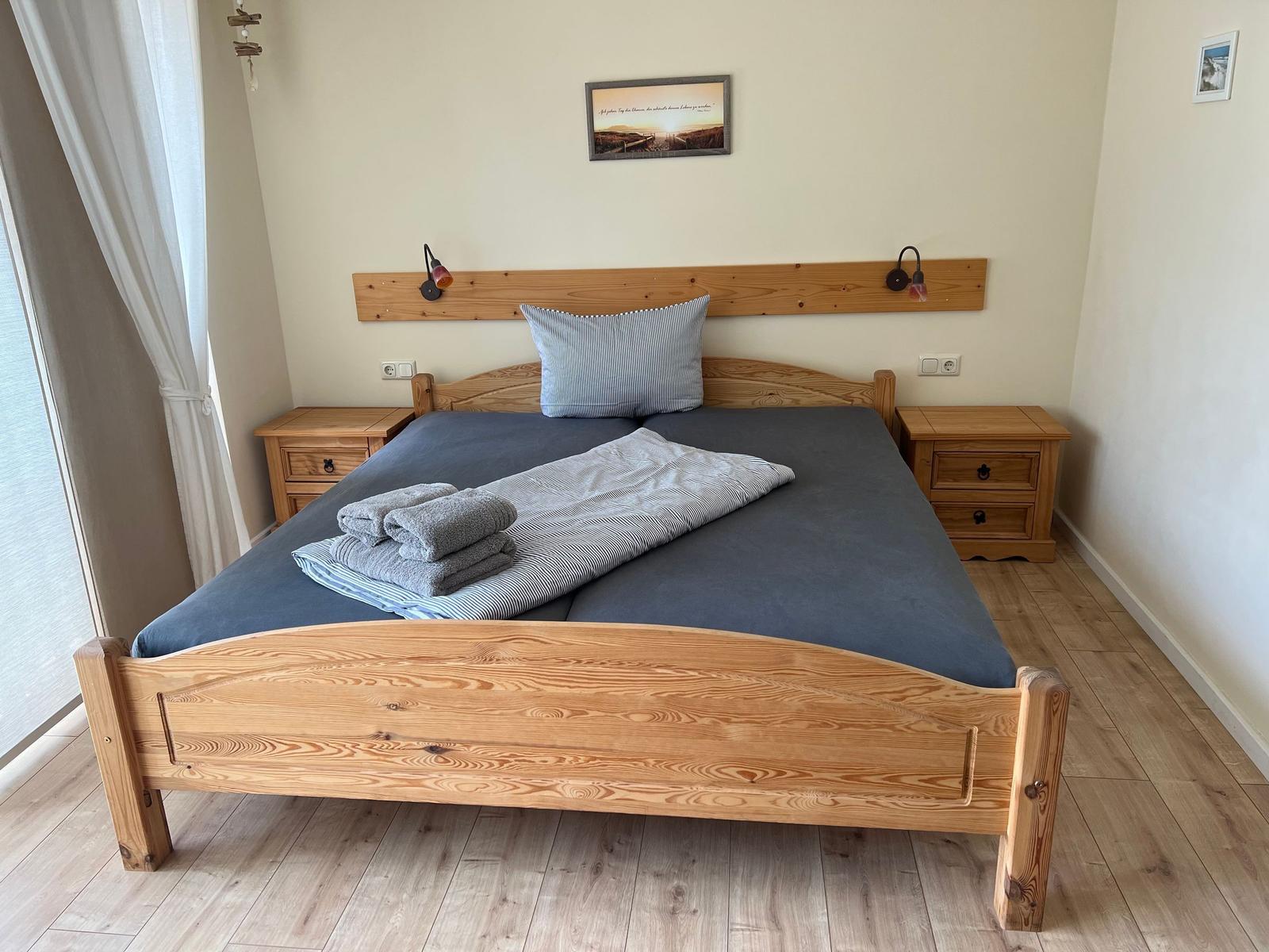 Strandnahe Ferienwohnung für zwei Personen mit Bewertung von 8,7 von 10.