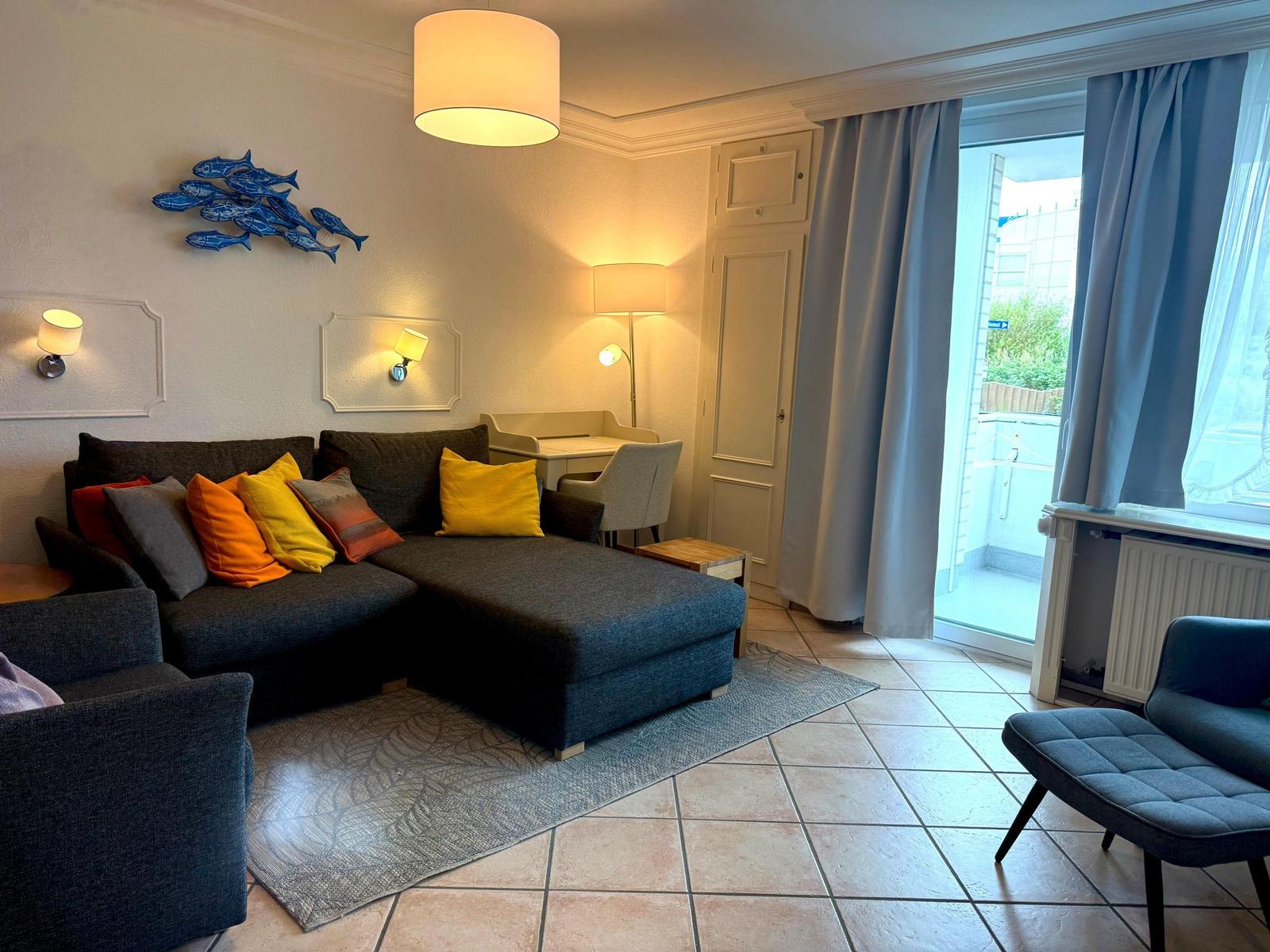 Wohnzimmer mit Sitzecke