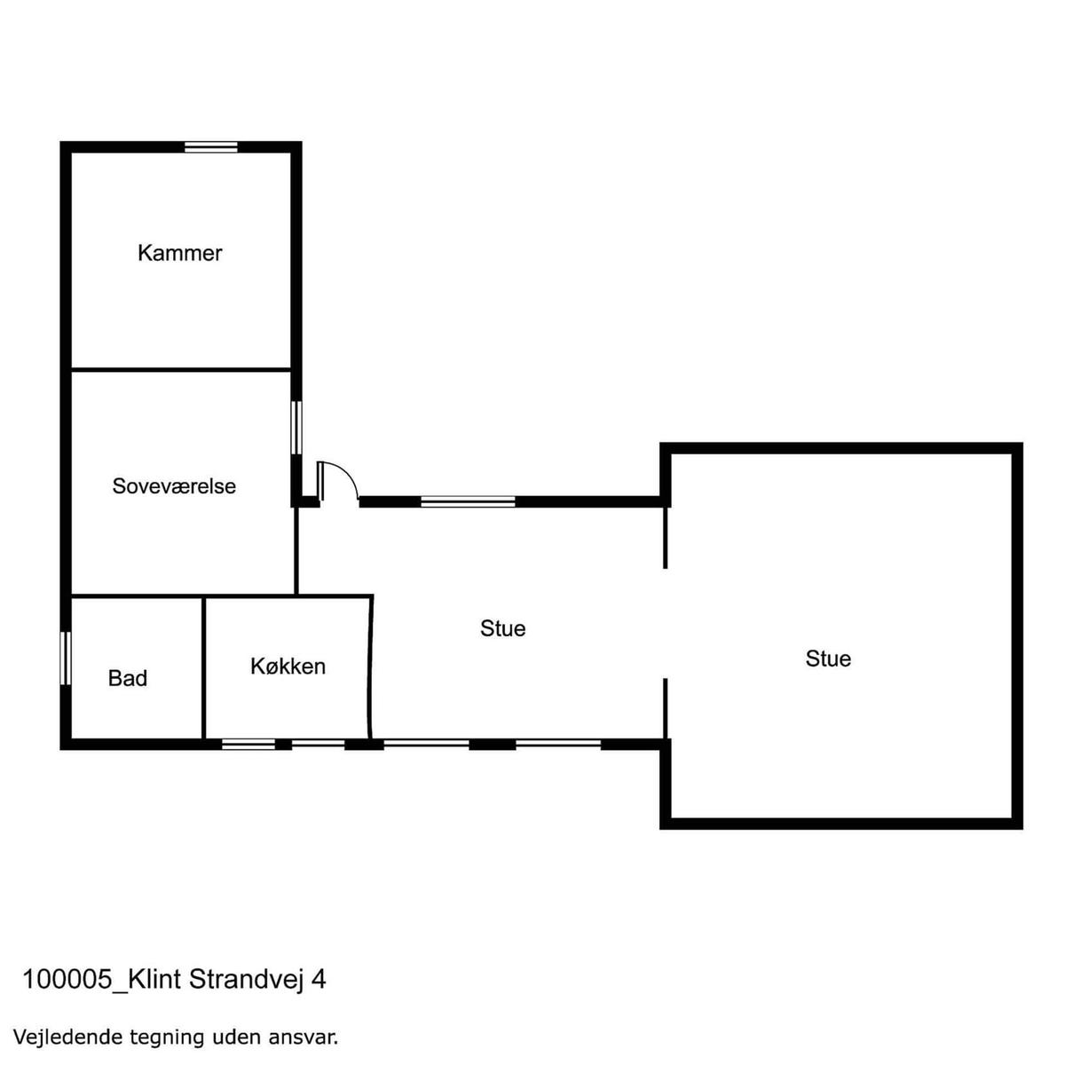 Küche mit Mikrowelle und Spüle. Durch Tür ist Wohnzimmer mit Sofa und Fenster sichtbar.