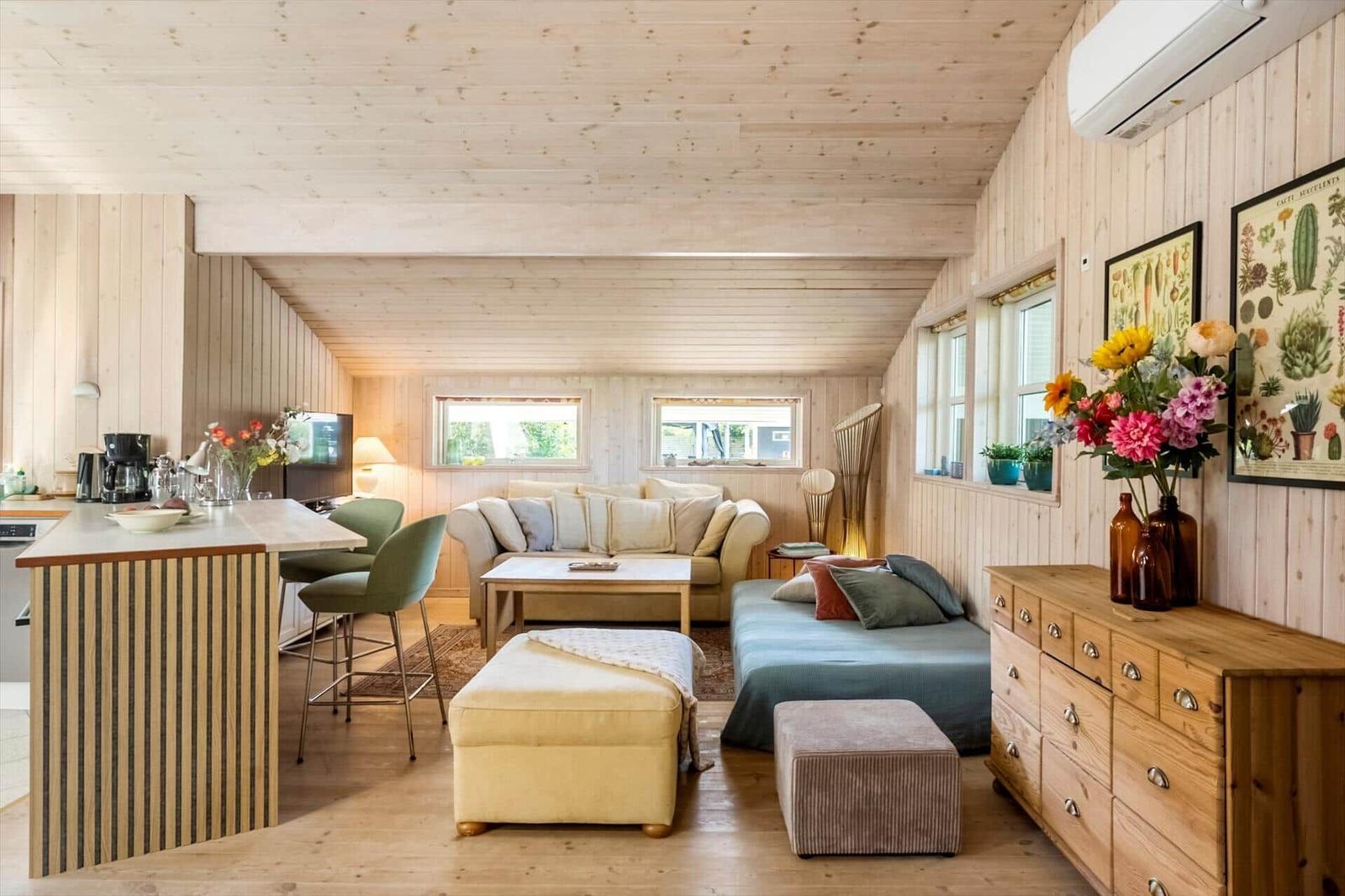 Ground floor plan with bedroom and access to garden