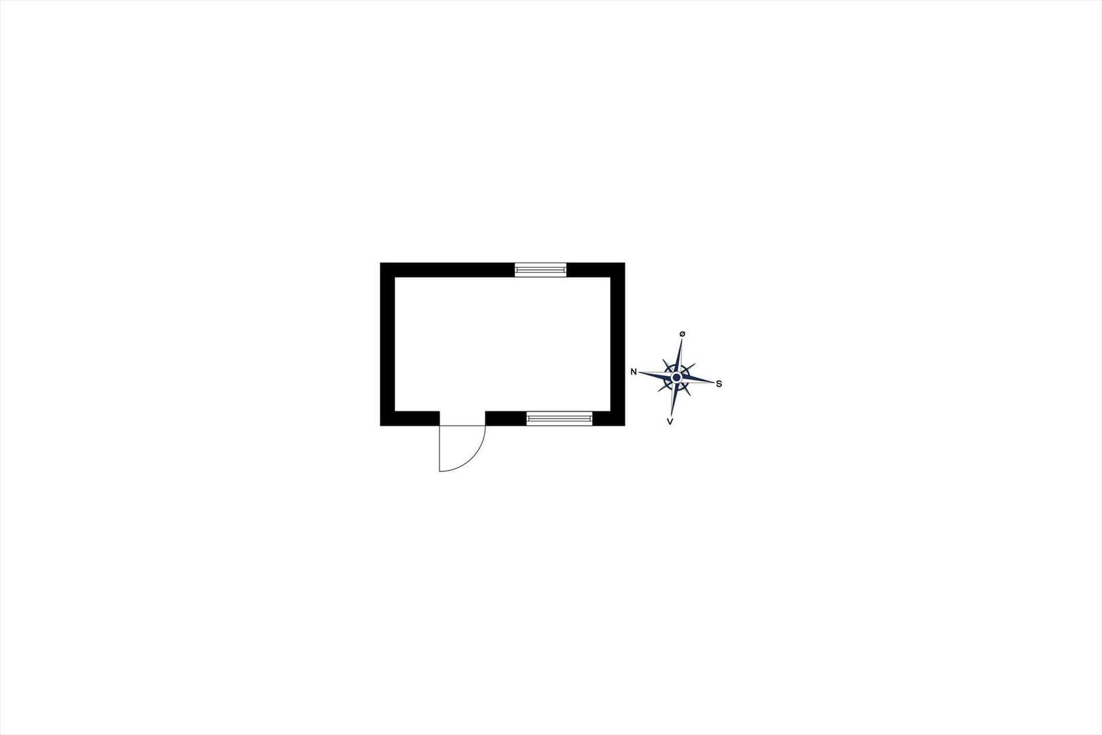 Legend for vacation home floor plan with room labels and furniture.