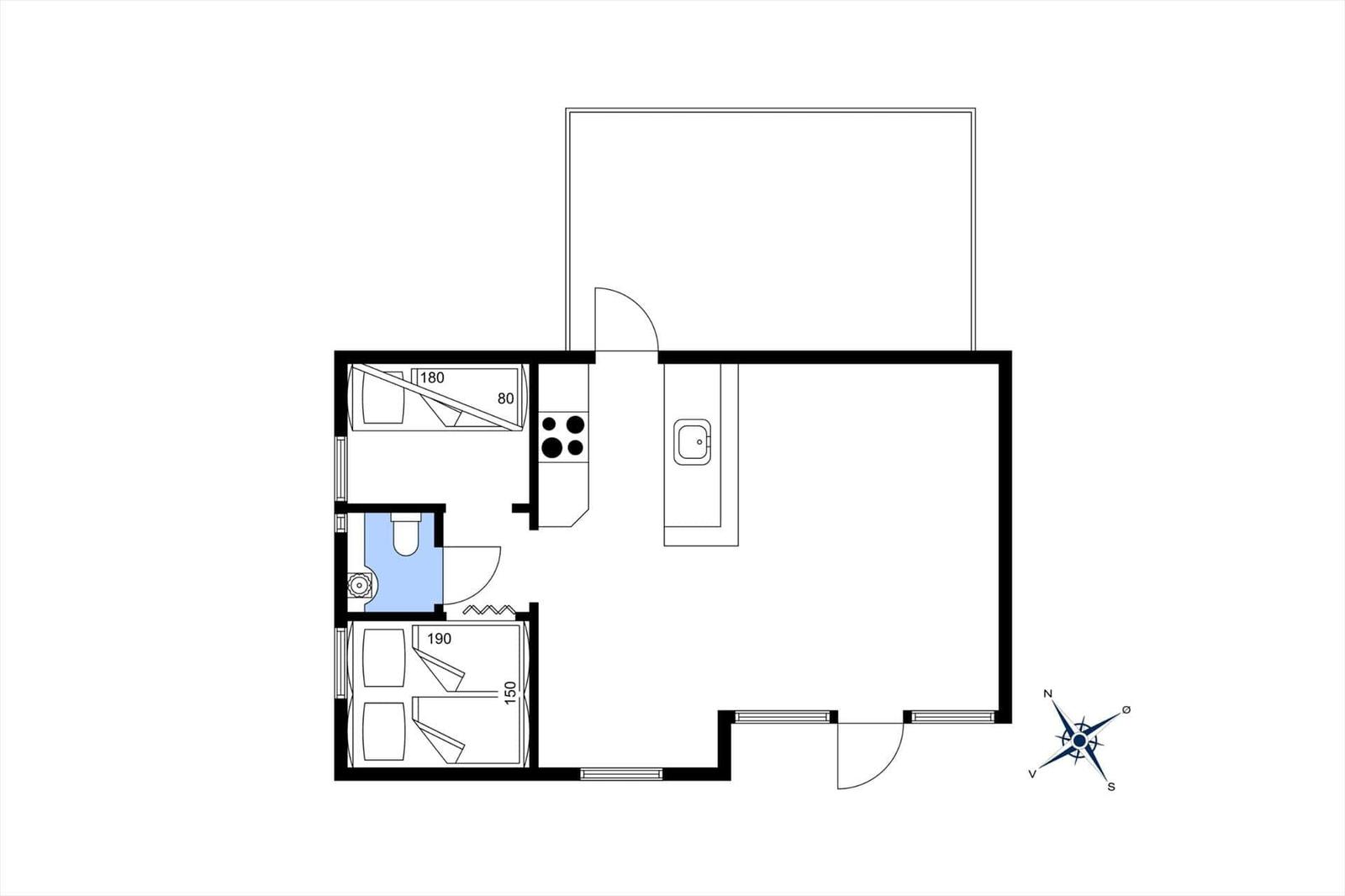 Utility room with washing machine, toilet, and shower. Outdoor view through open door.
