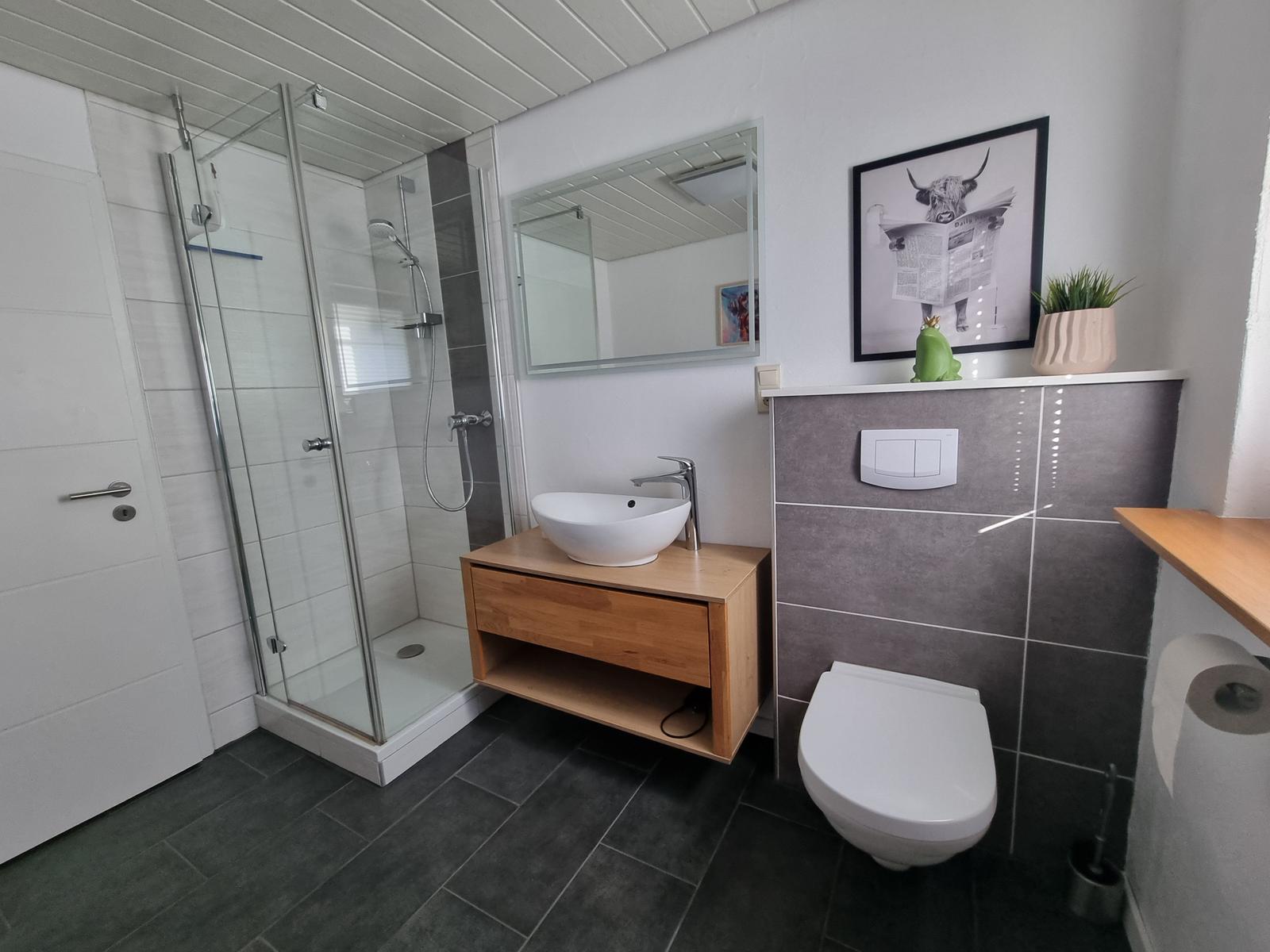 Modernes Badezimmer mit Dusche