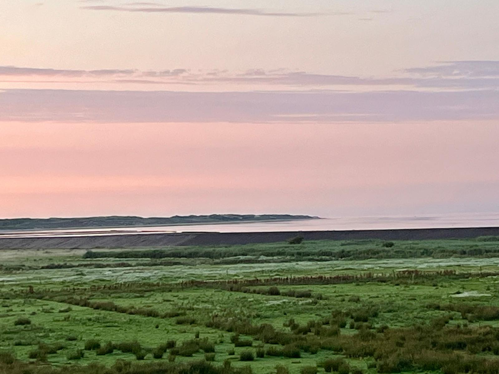 Abendlicher Blick von der Terrasse