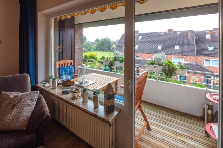 Balcony with Table and Plants