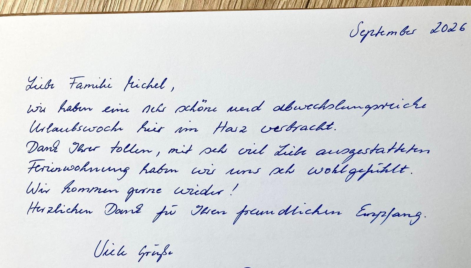 …Feedback, vielen Dank liebe Gäste!