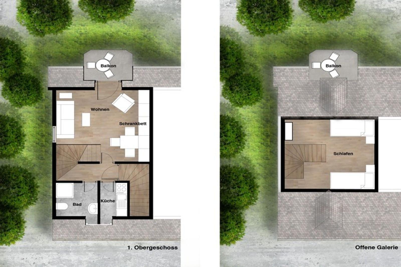 A bedroom with bed, desk, TV, and armchair under a sloped ceiling.