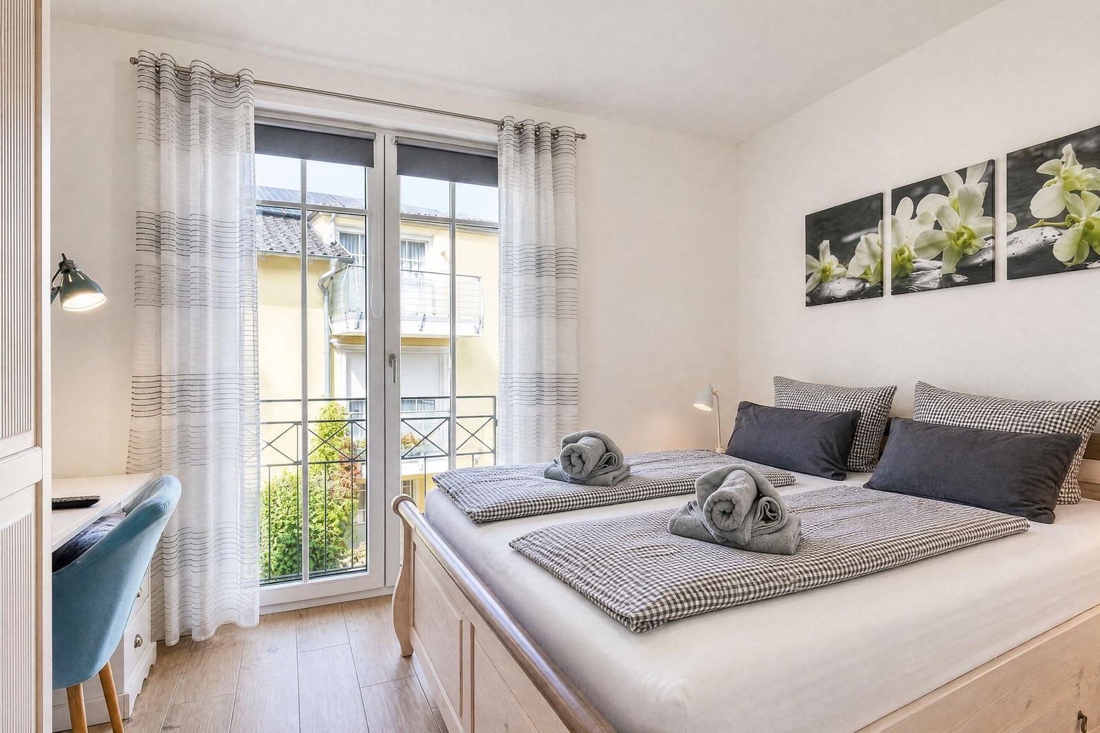 Hochwertige Ferienwohnung mit Blick aufs Meer und Stadtviertel