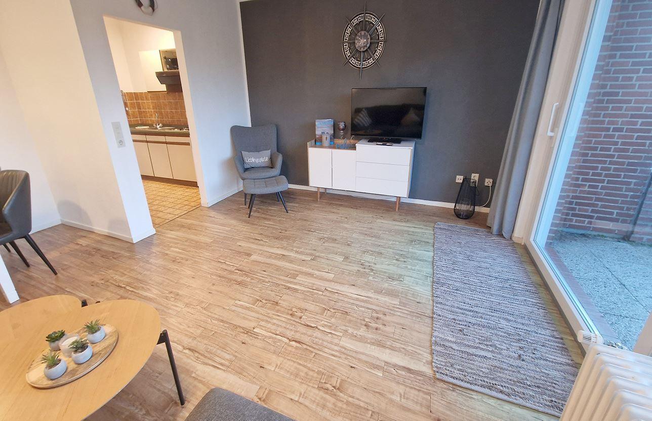 Wohnzimmer mit Smart-TV...
