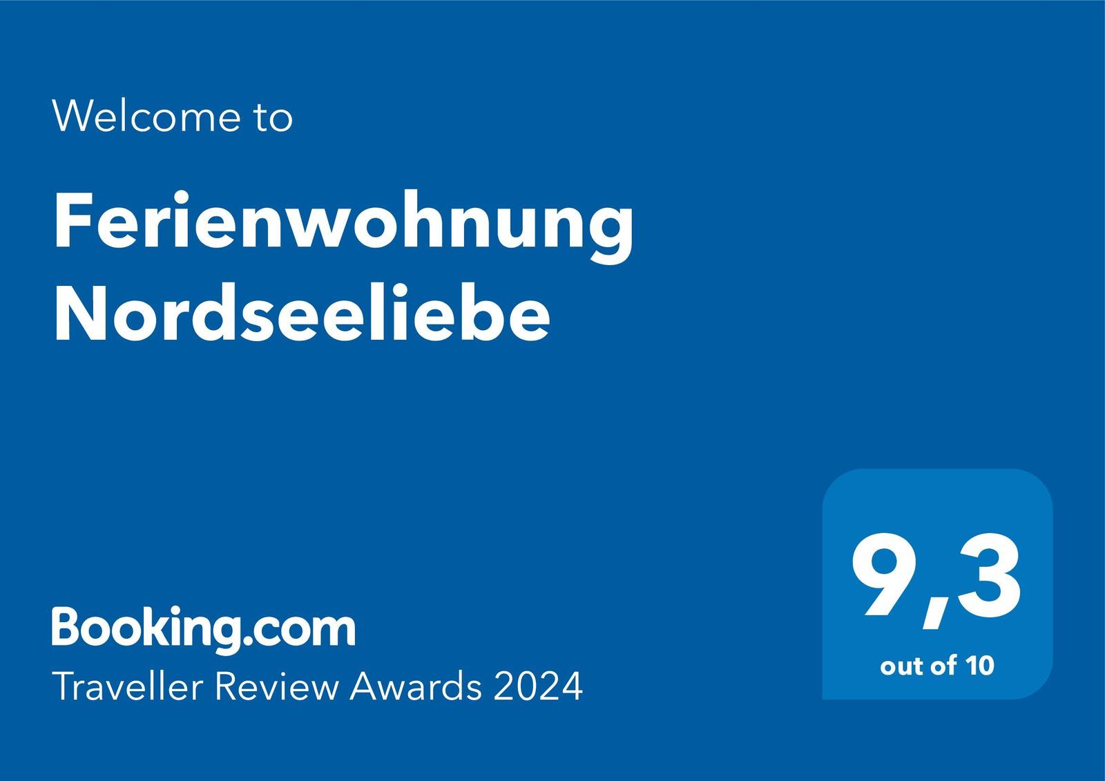 Willkommen zu Ferienwohnung Nordseeliebe. Bewertung 9,3 von 10 aus Booking.com.