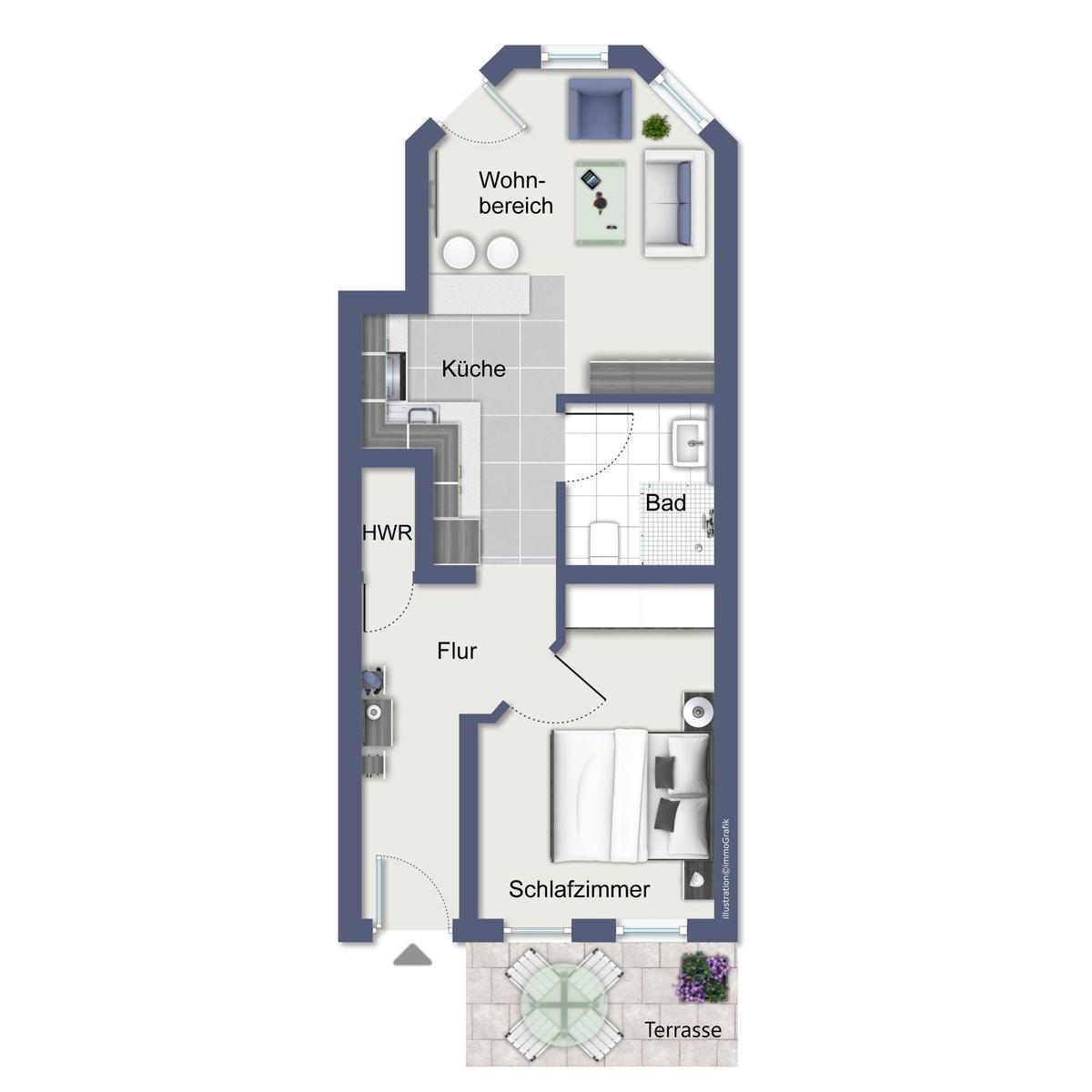 Hochwertige Ferienwohnung mit Meerblick und Balkon. Ruhige Lage direkt am Strand.