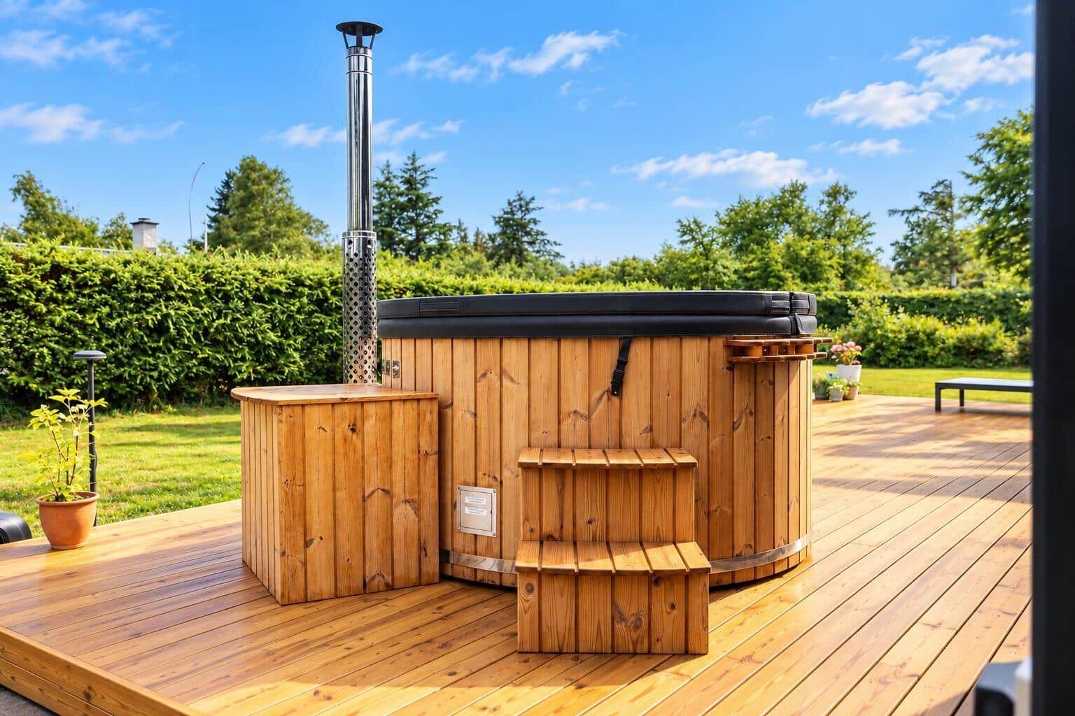 Wohnung mit drei Schlafzimmern, Küche, Bad und überdachter Terrasse.