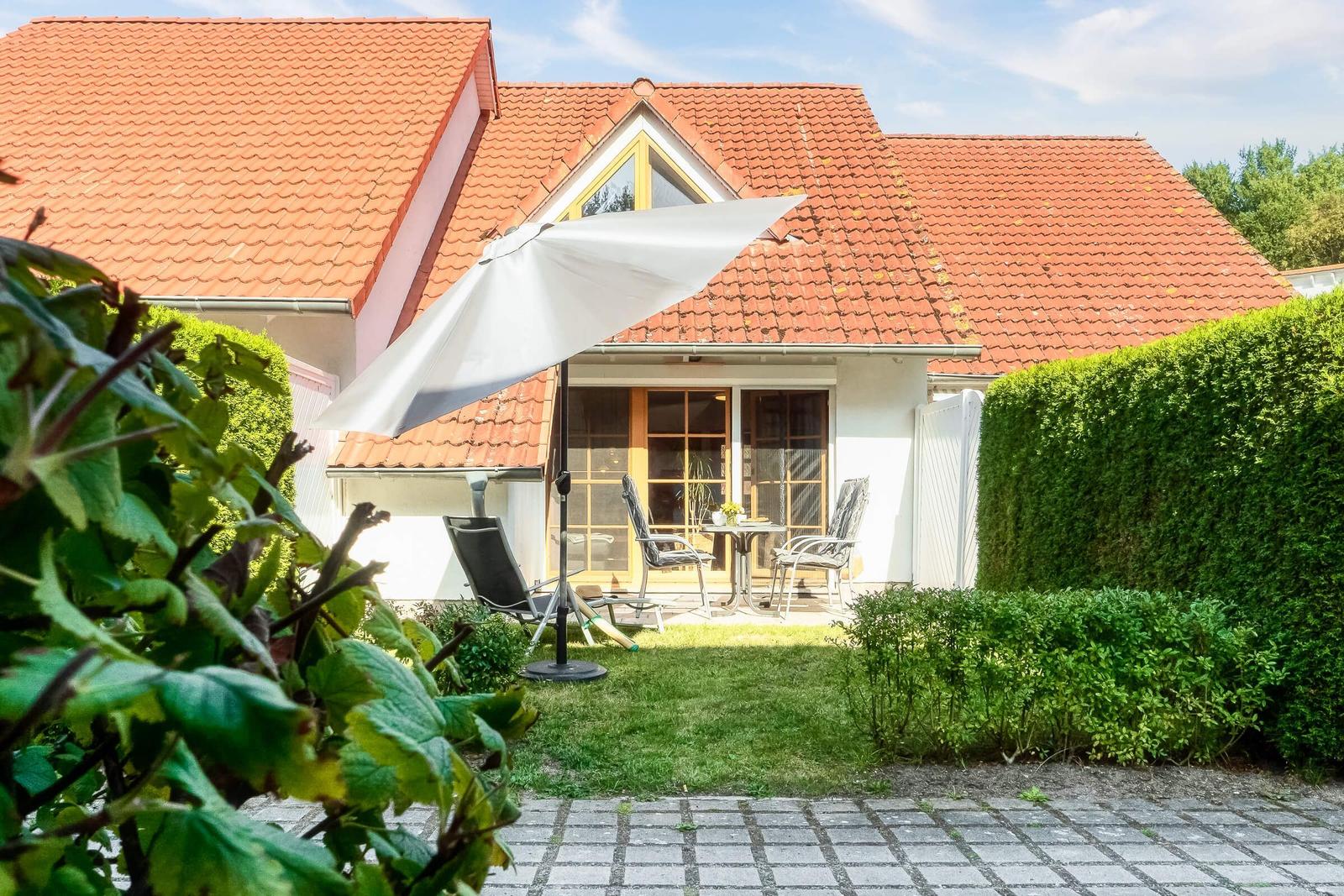Blick vom Restaurant auf das Haus