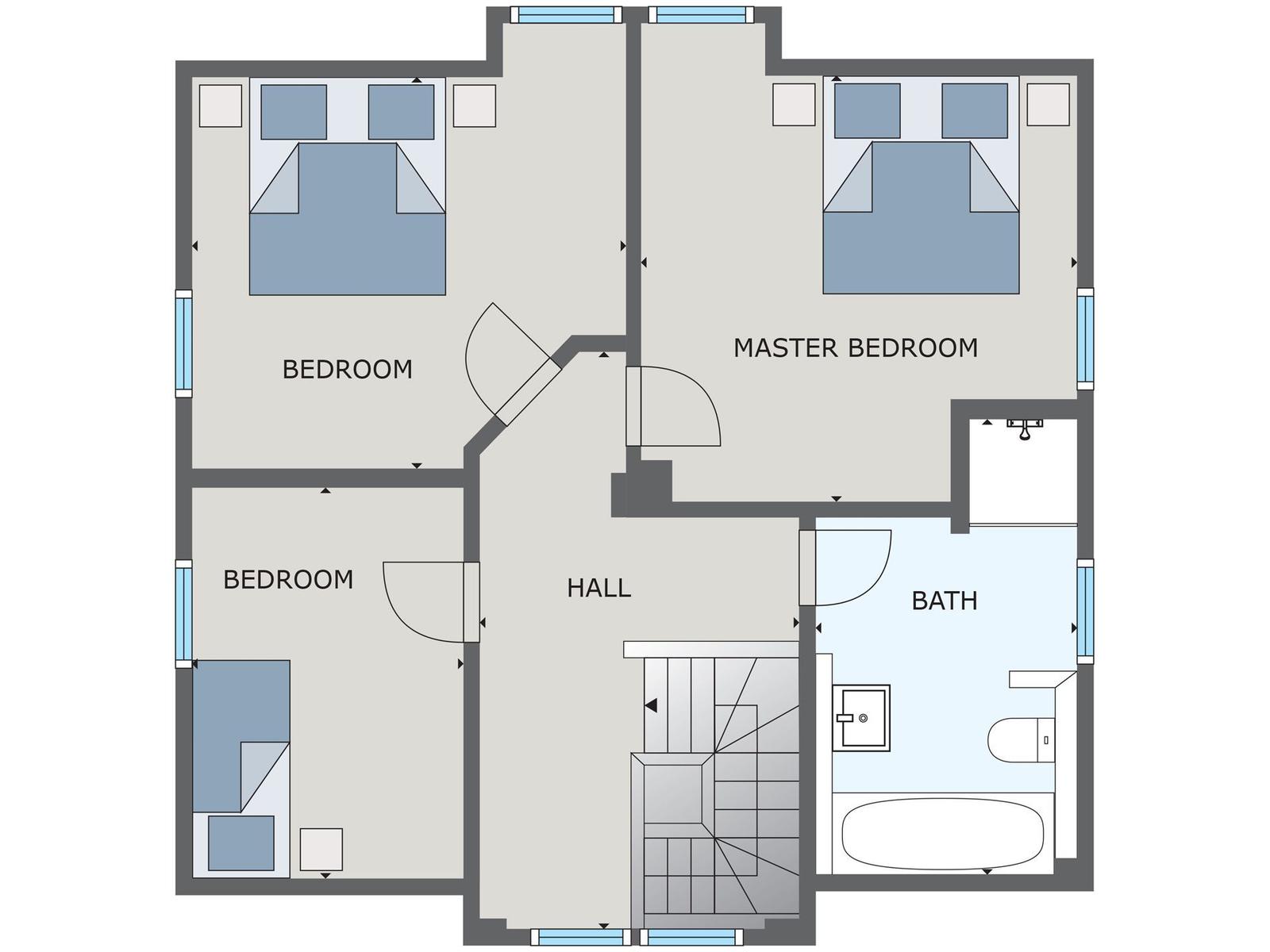 Wohnung mit Essbereich, Küche, Bad, Waschraum und Terrasse