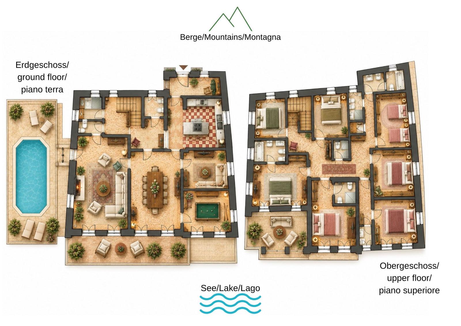 Villa Meridiana Grundriss