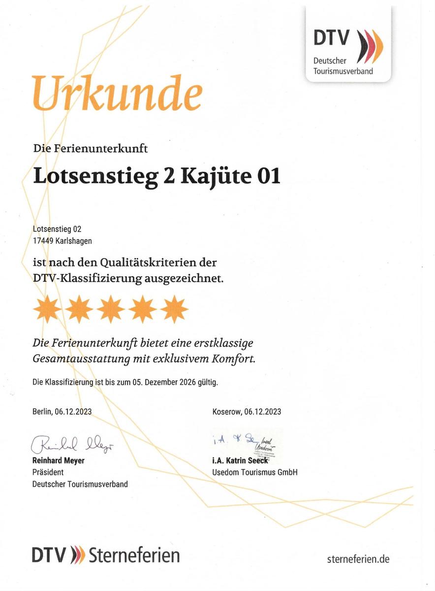 Haus Lotsenstieg 2, Kajüte 1 in Karlshagen auf Usedom