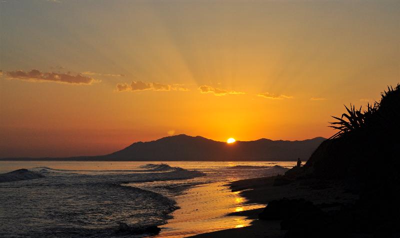 Sonnenuntergang am Strand von Marbella