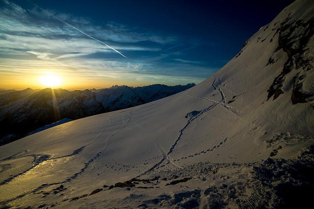 Sonnenuntergang im Ötztal bei Sölden