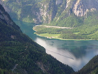 Blick auf den Königssee im Berchtesgadener Land
